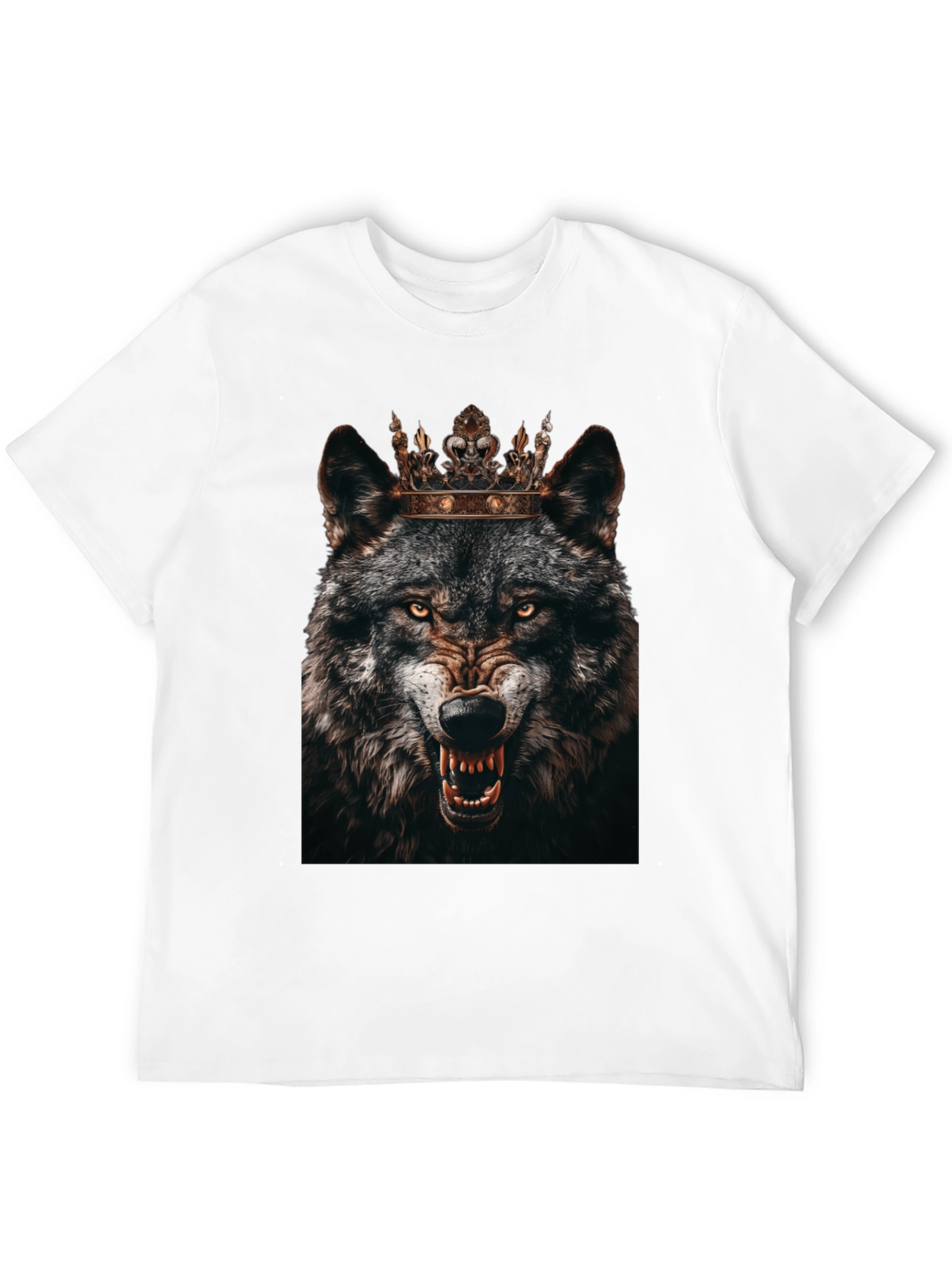 Wolf King Graphic T-Shirt - Black
