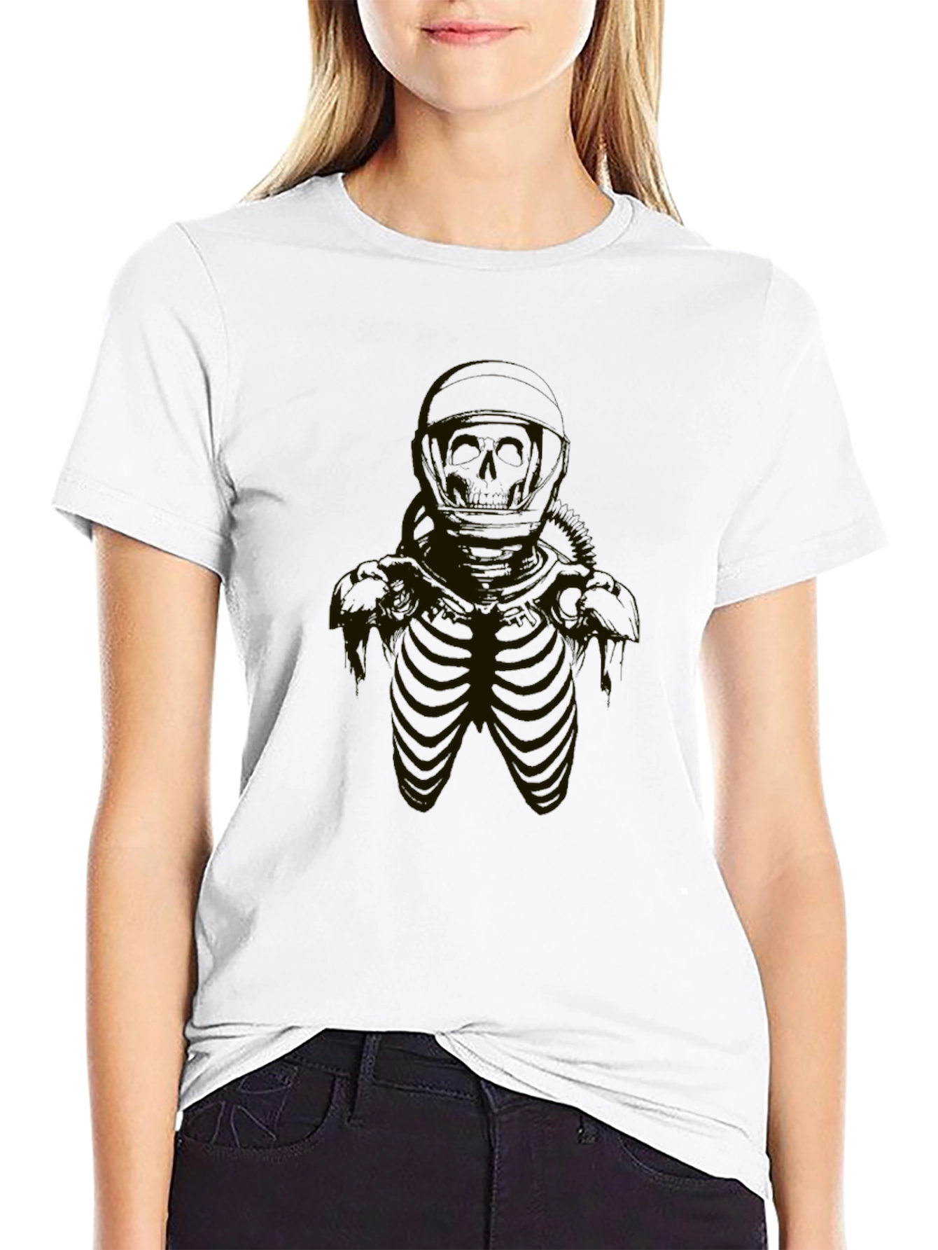 Skeleton Astronaut Black T-Shirt