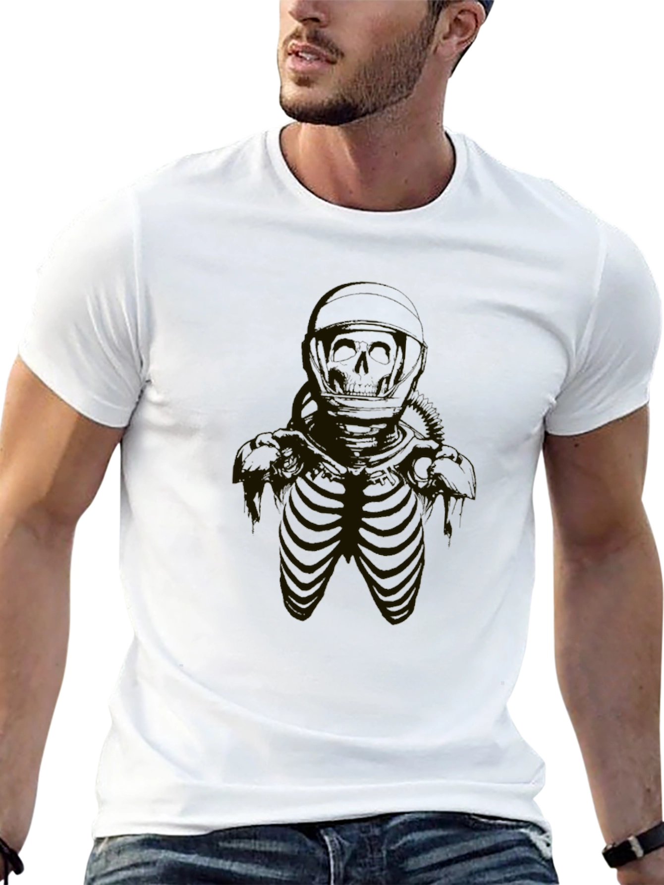 Skeleton Astronaut Black T-Shirt