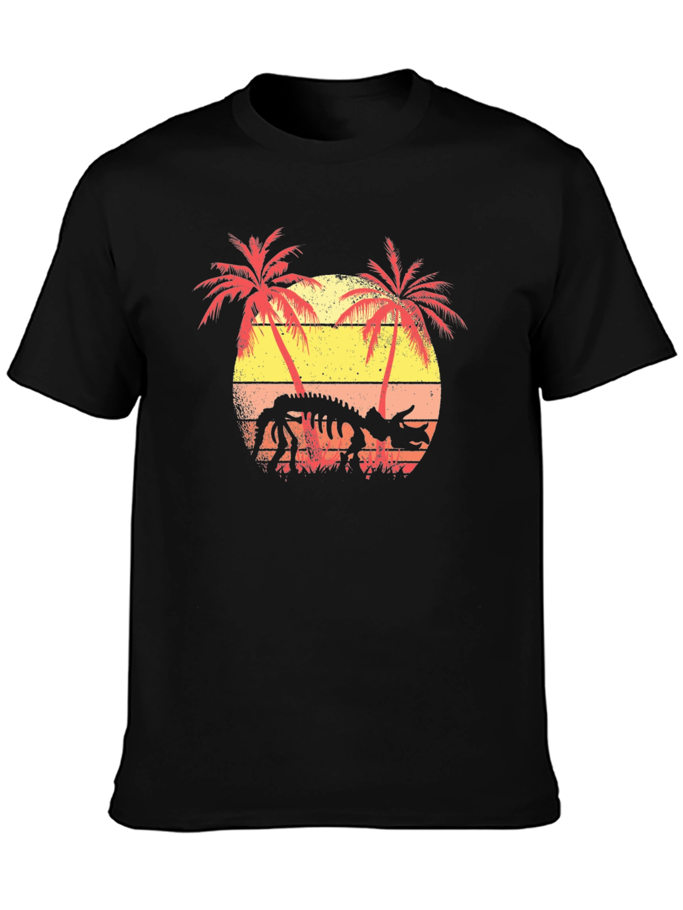 Dinosaur Skeleton Sunset T-Shirt