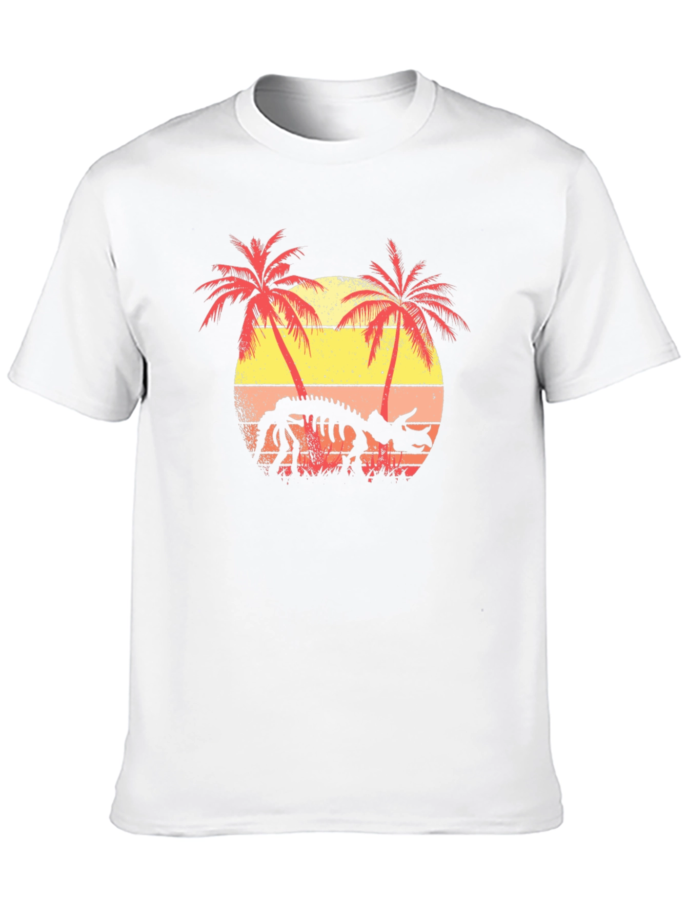 Dinosaur Skeleton Sunset T-Shirt