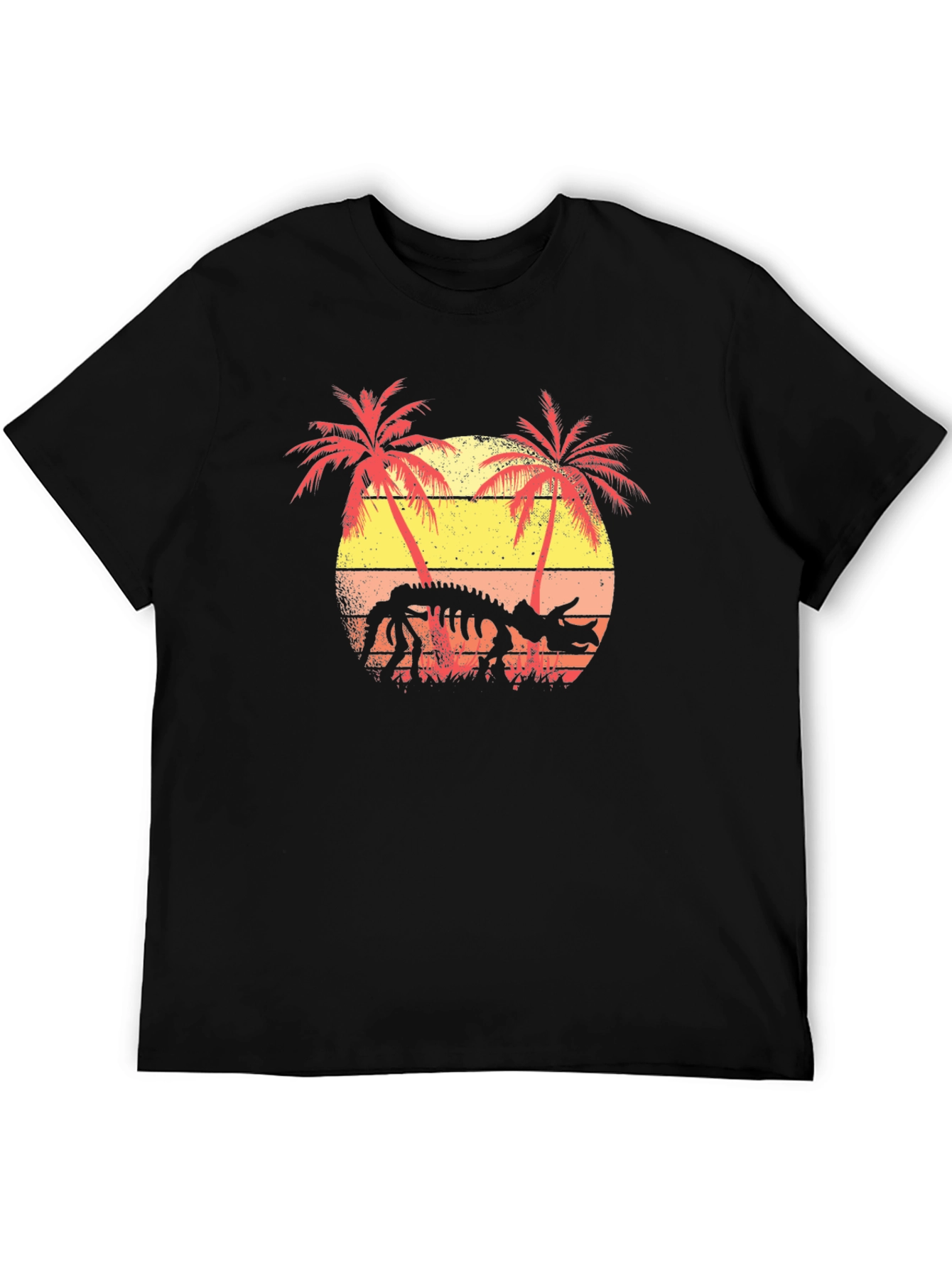 Dinosaur Skeleton Sunset T-Shirt