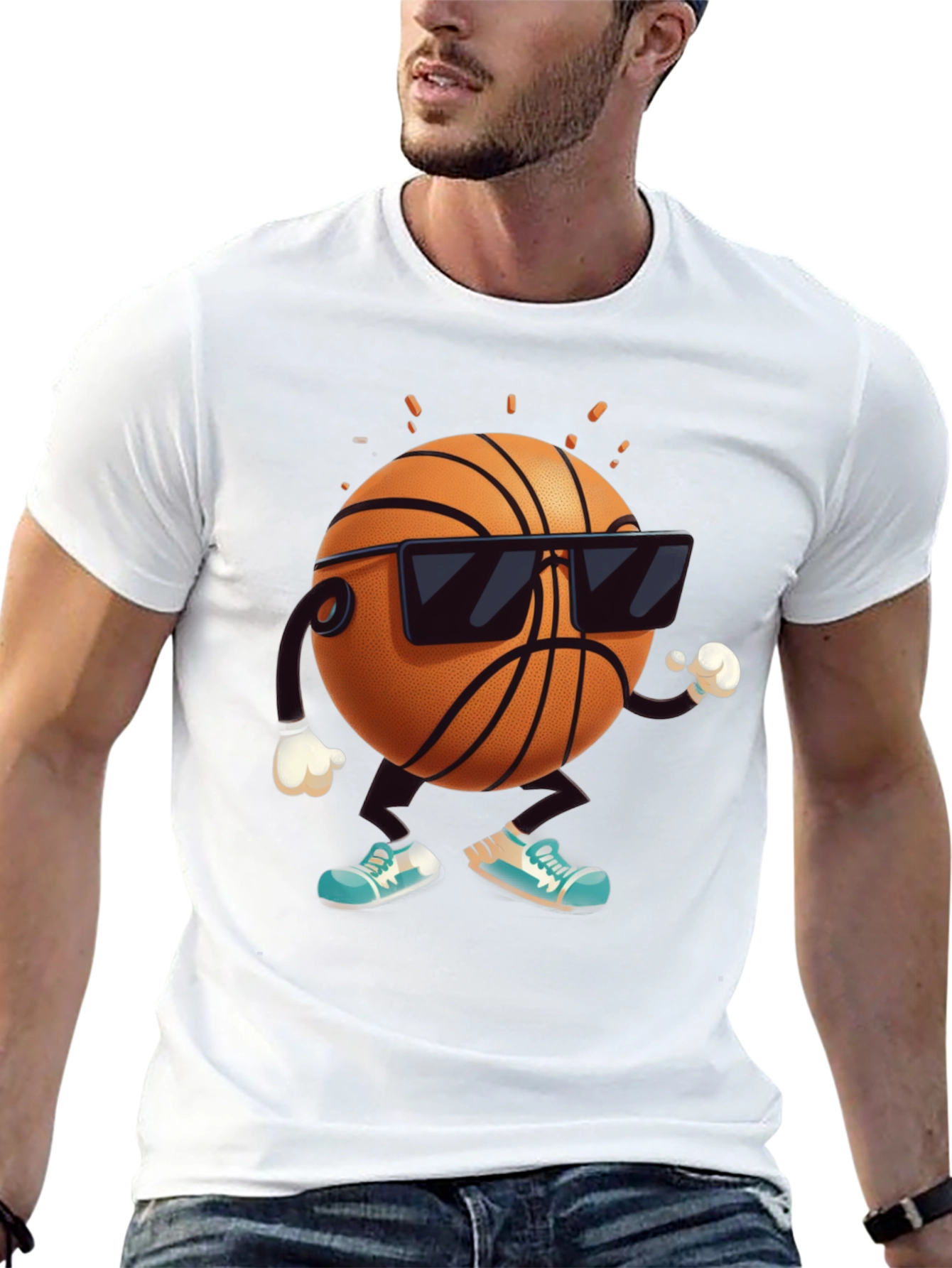 Cool Basketball Graphic T-Shirt