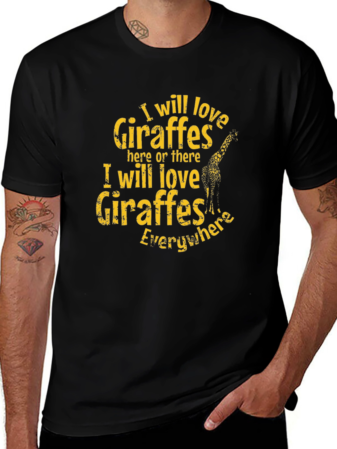 I Love Giraffes Graphic T-Shirt