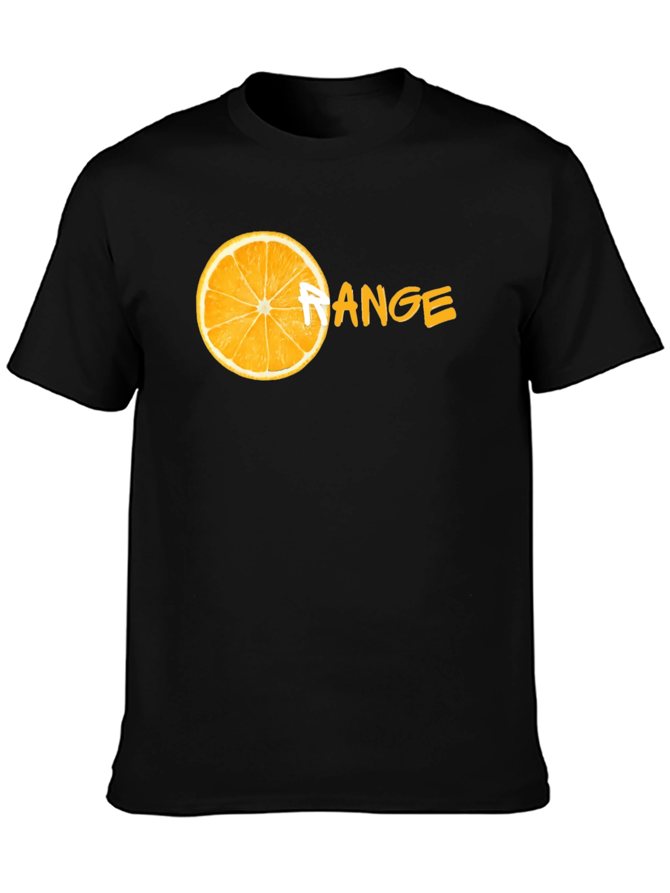 Orange Range Black T-Shirt - Fruit Graphic Tee