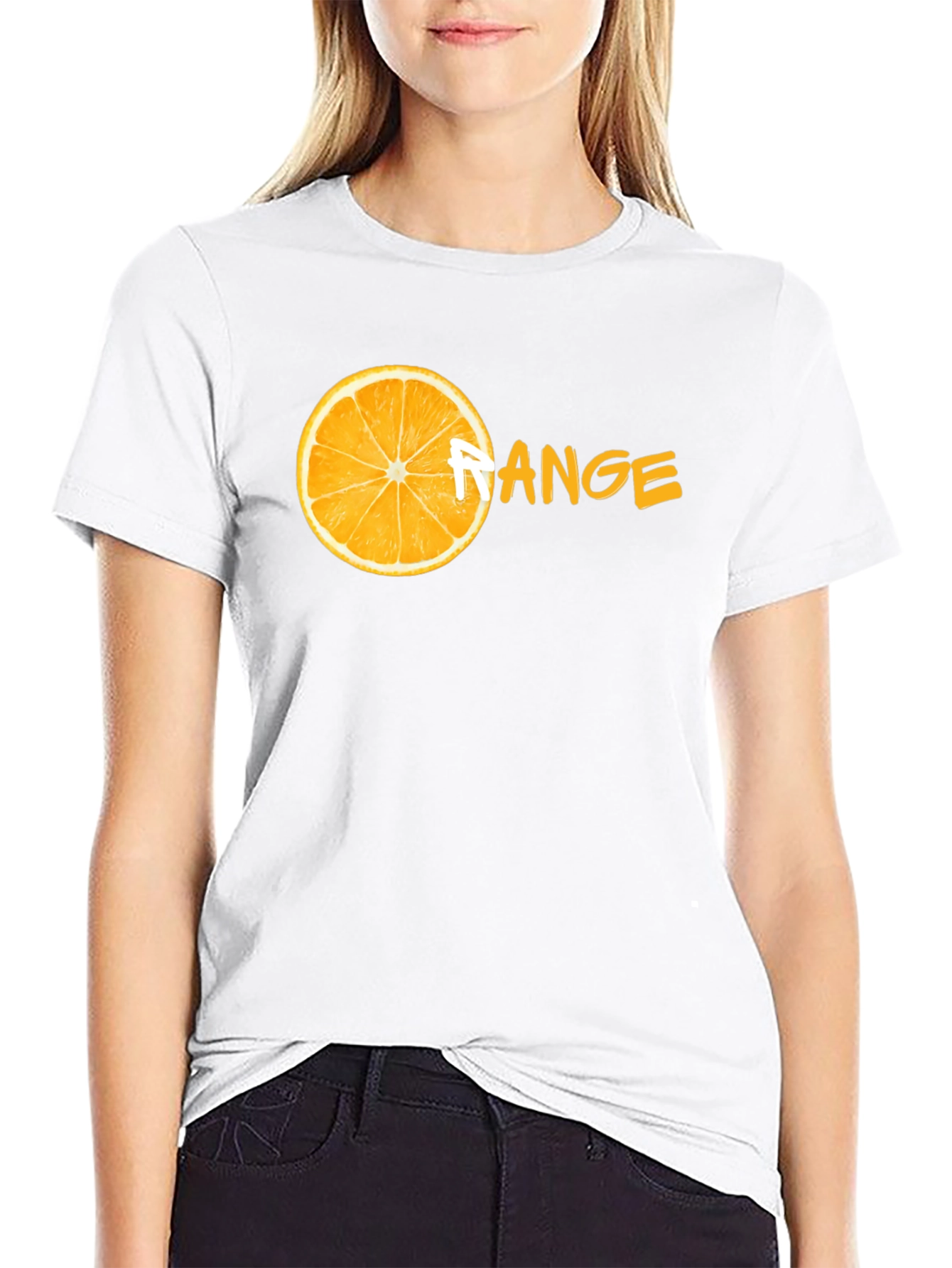Orange Range Black T-Shirt - Fruit Graphic Tee