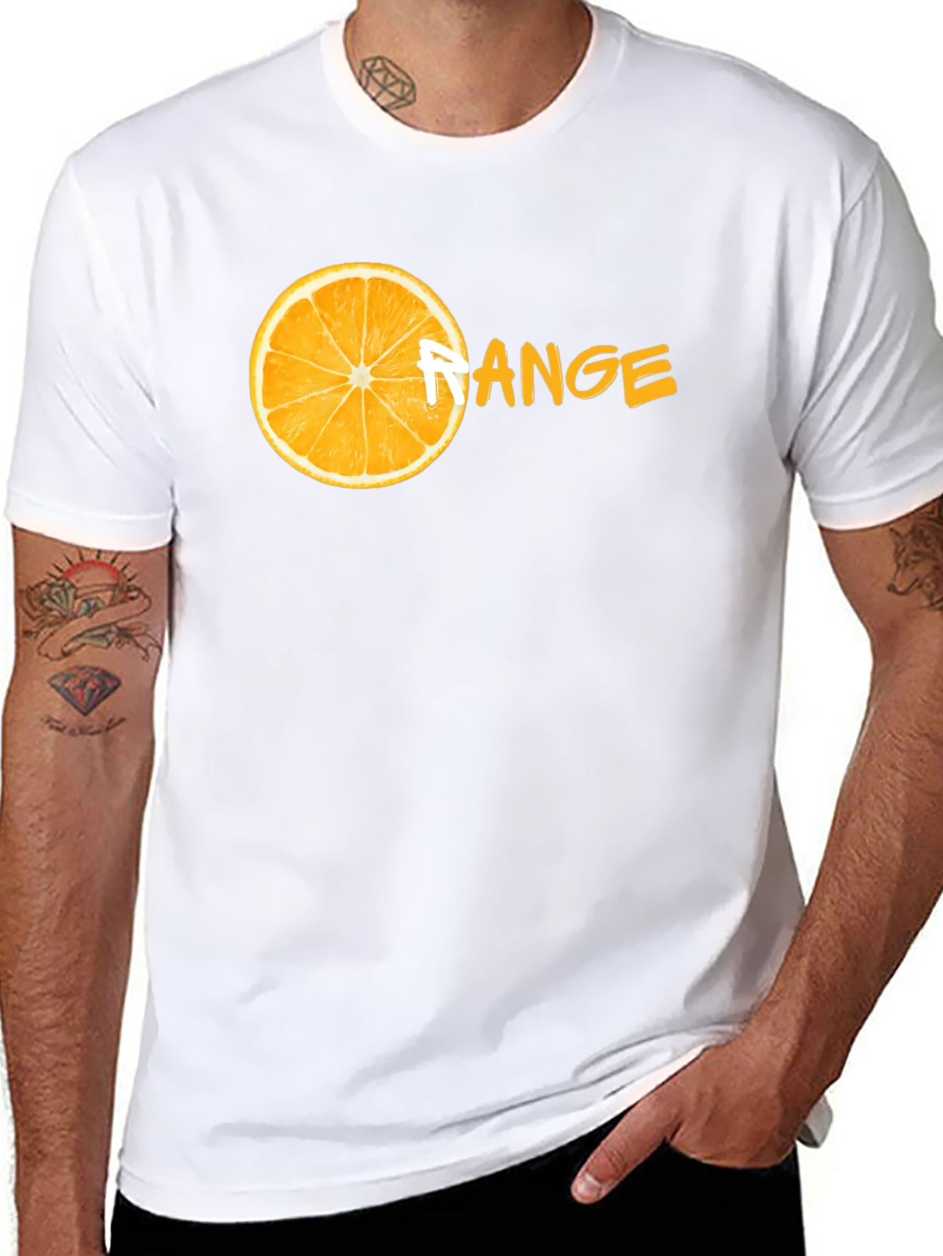 Orange Range Black T-Shirt - Fruit Graphic Tee