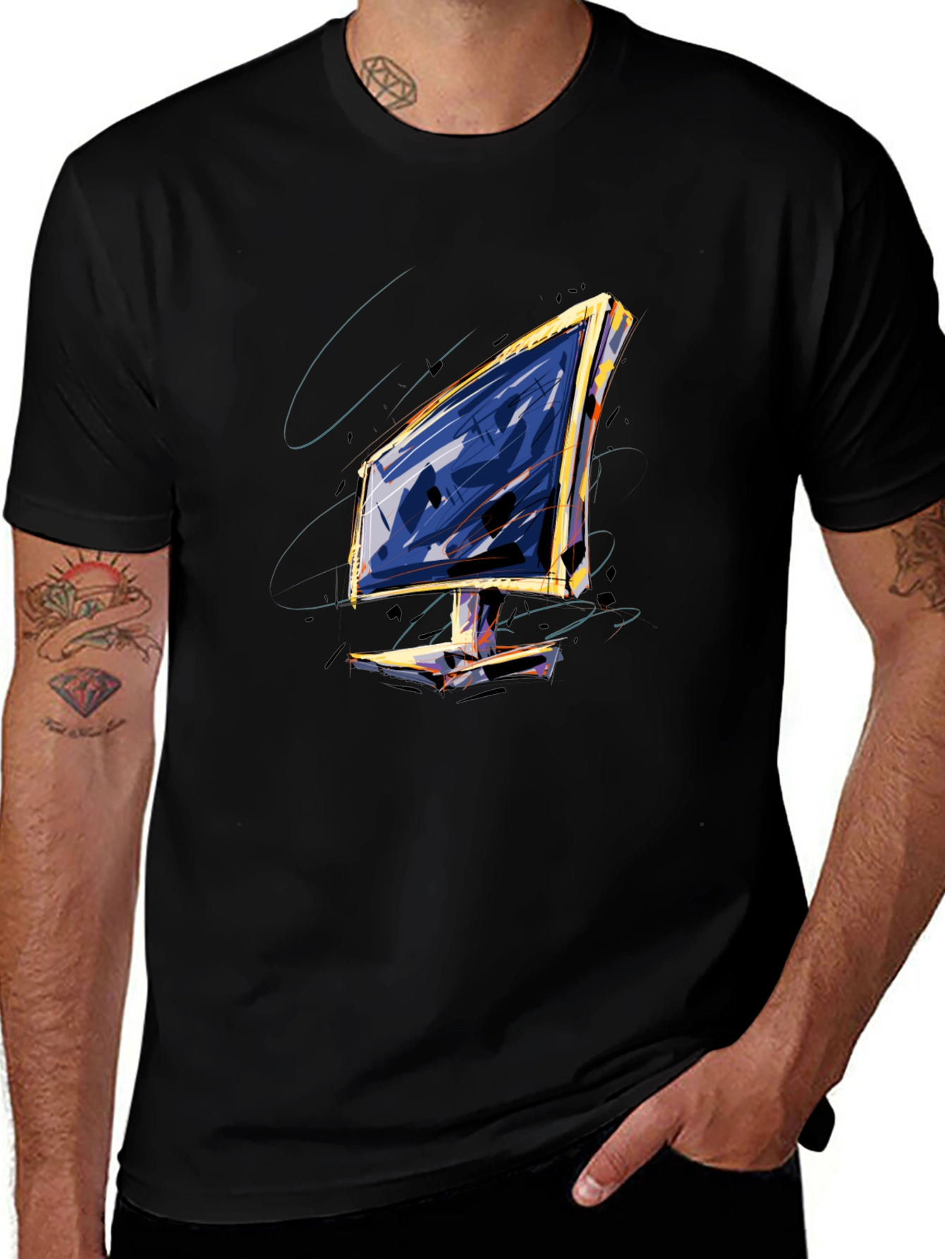 Abstract Monitor Graphic Tee