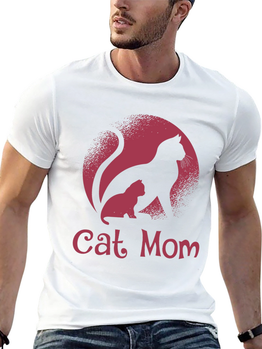 Cat Mom T-Shirt - Cute Feline Graphic Tee