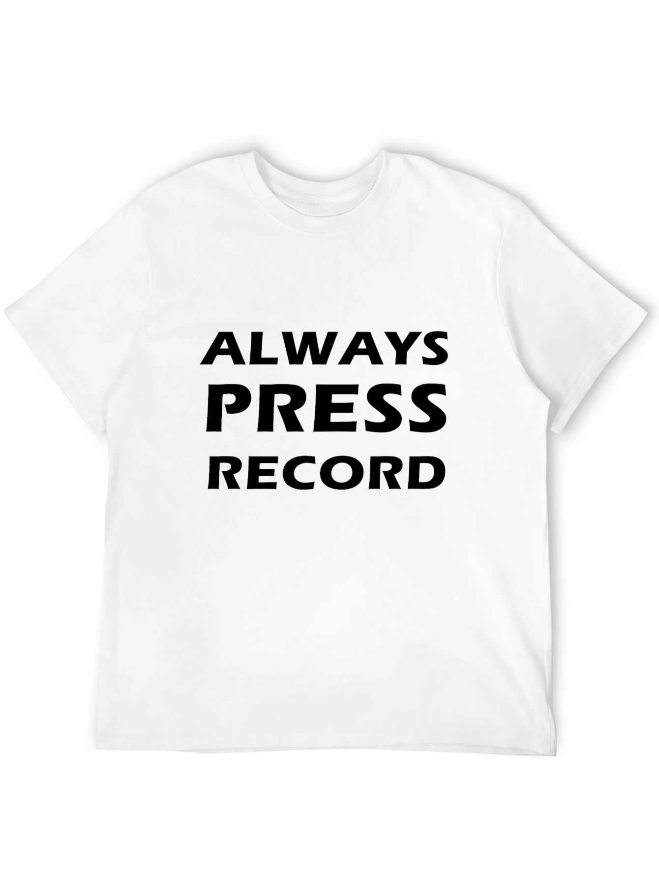 Always Press Record Black T-Shirt