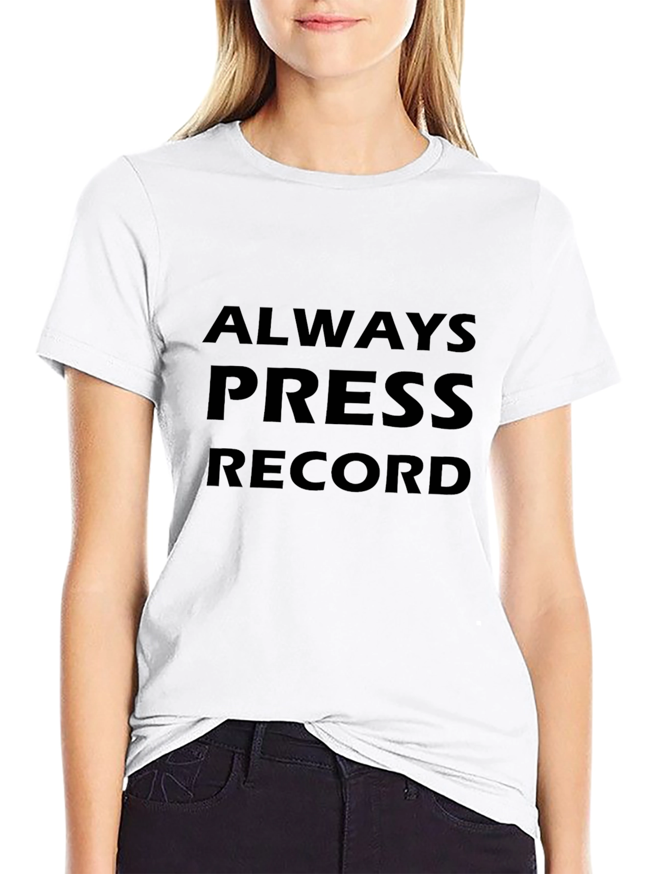 Always Press Record Black T-Shirt