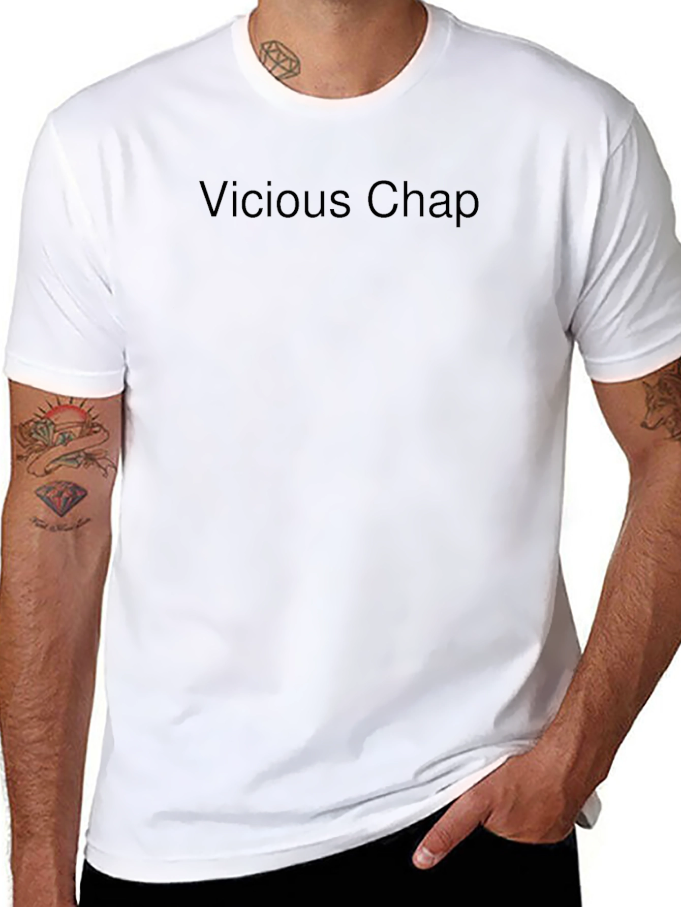 Vicious Chap Graphic Tee - Black Cotton Blend