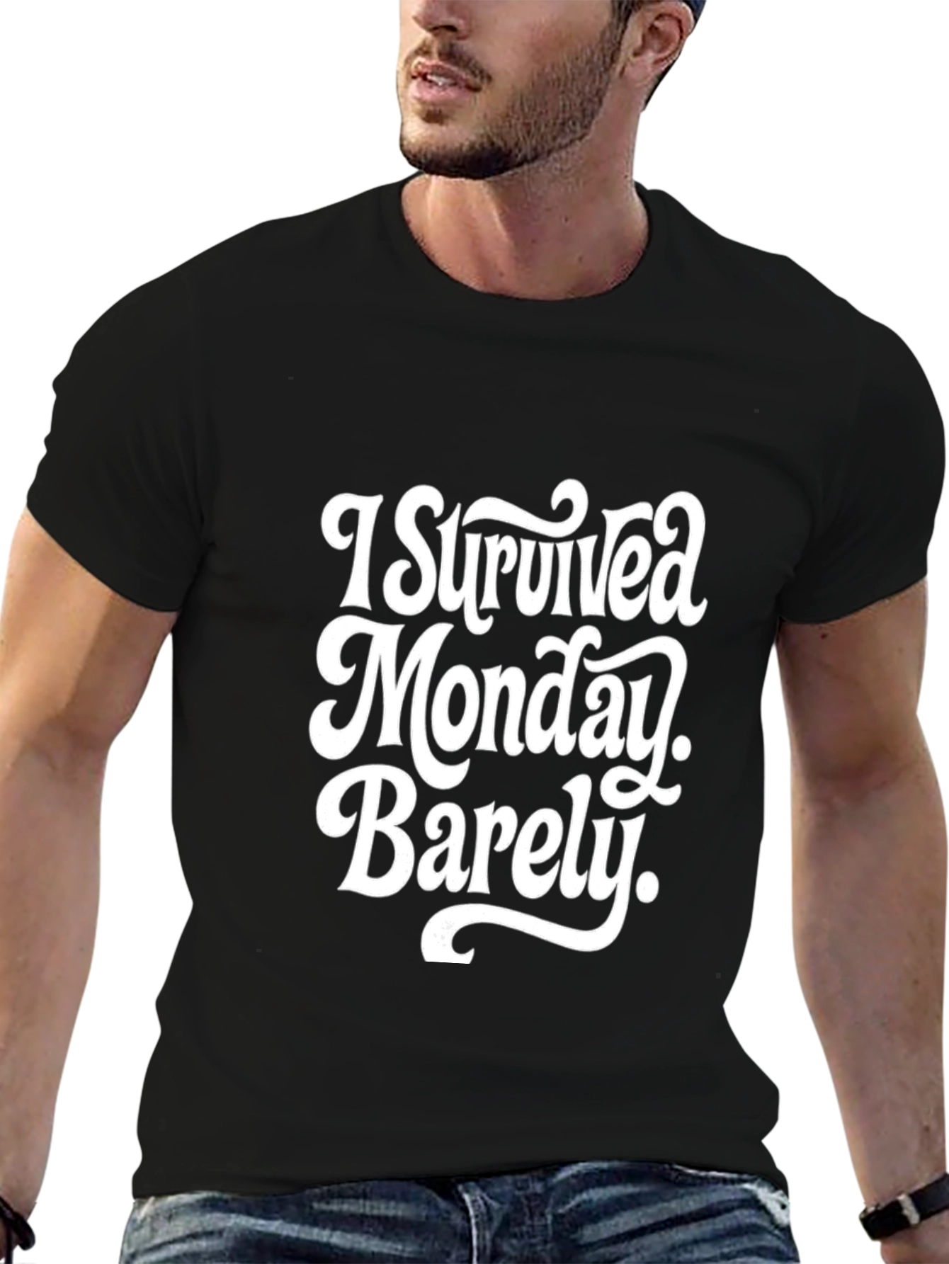 I Survived Monday Barely T-Shirt