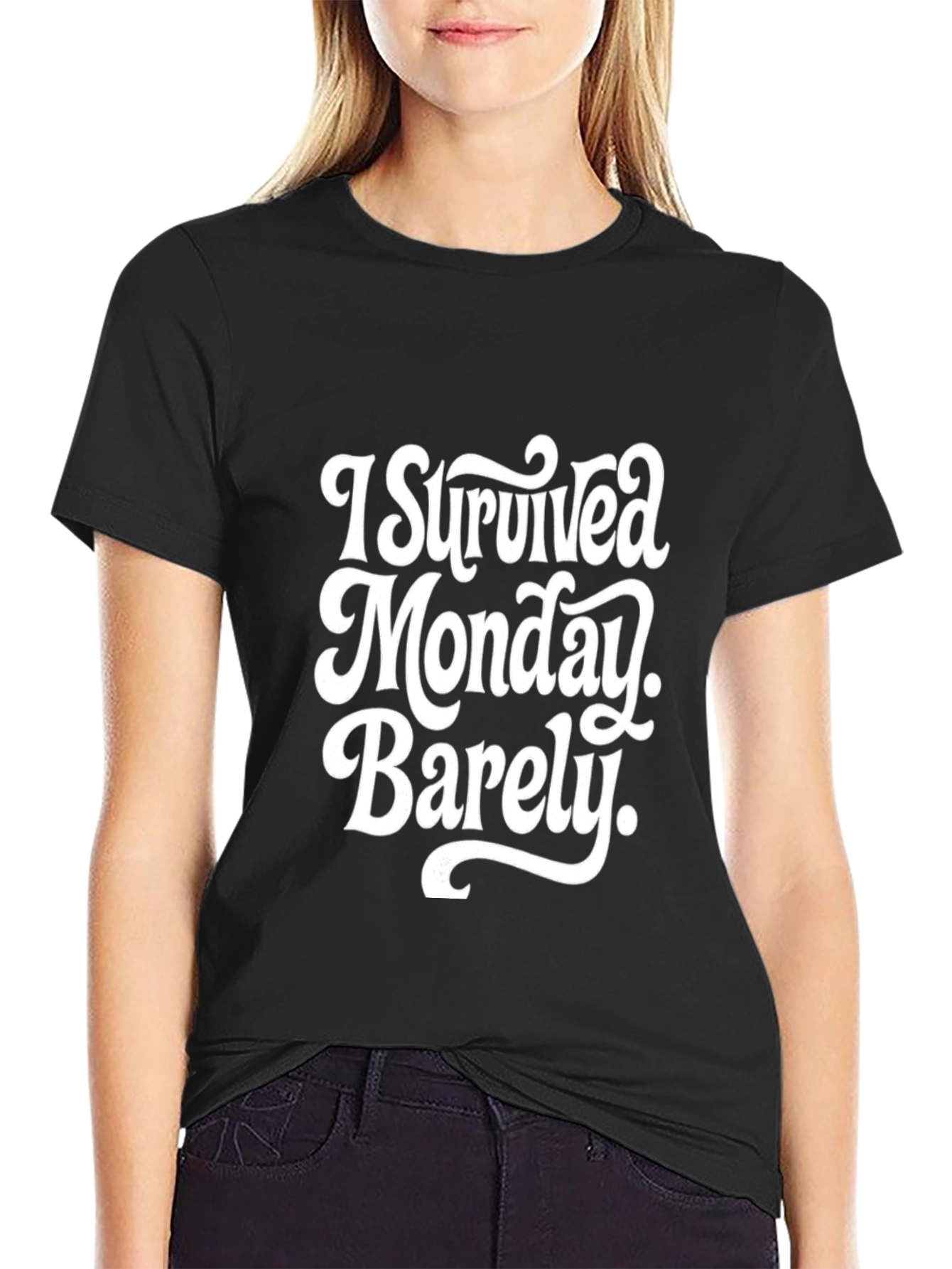 I Survived Monday Barely T-Shirt