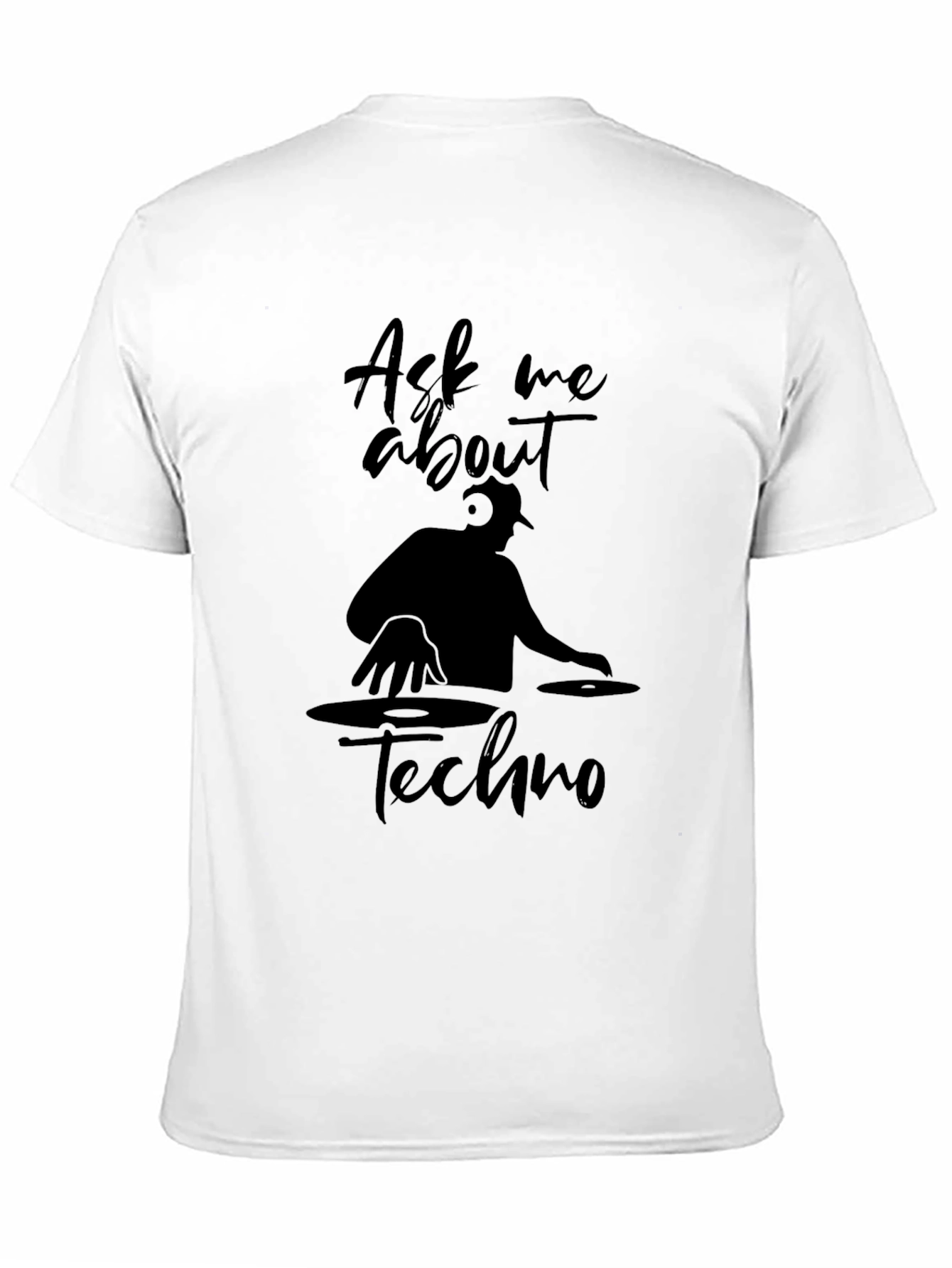 Ask Me About Techno Black T-Shirt