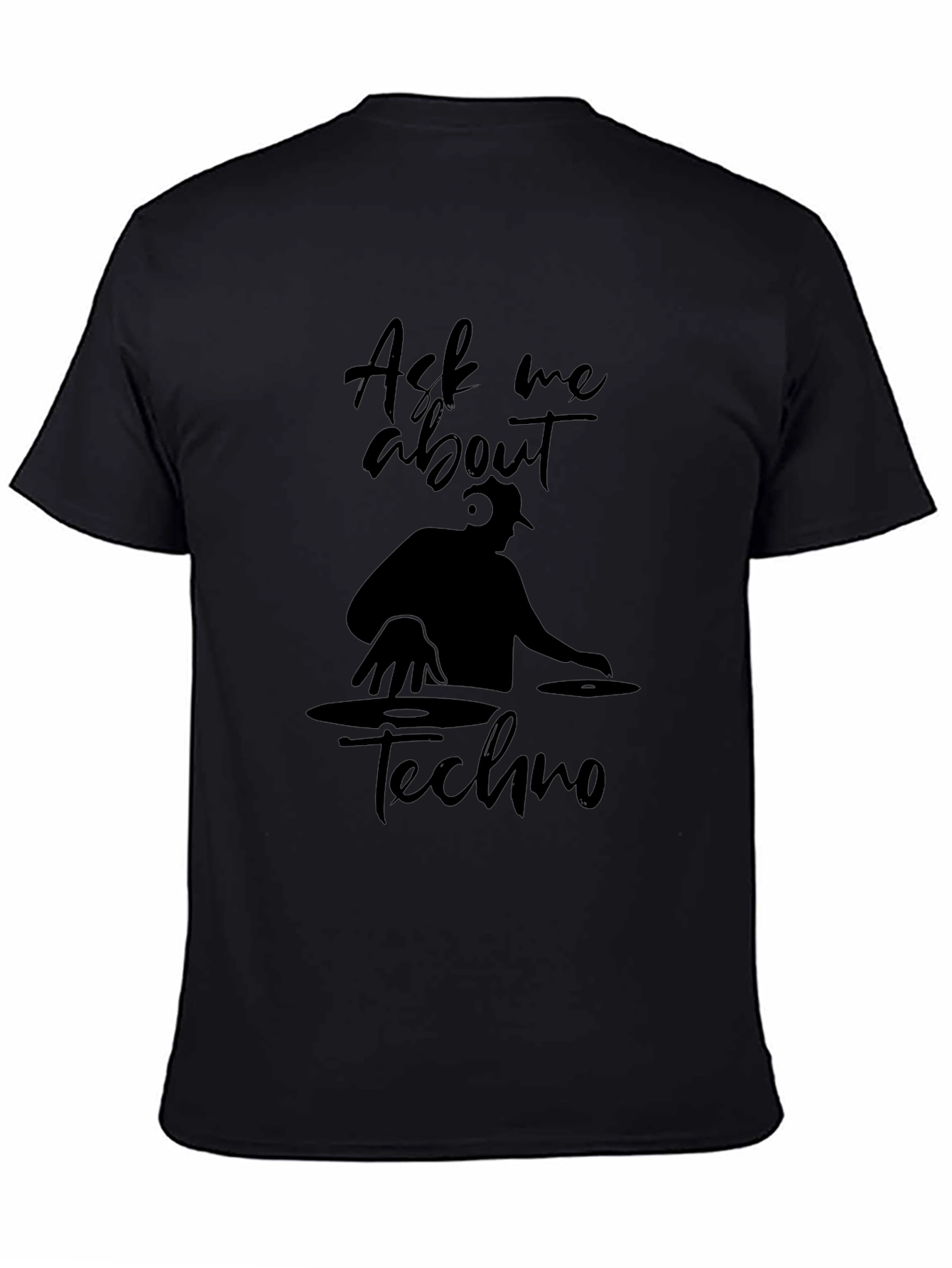 Ask Me About Techno Black T-Shirt