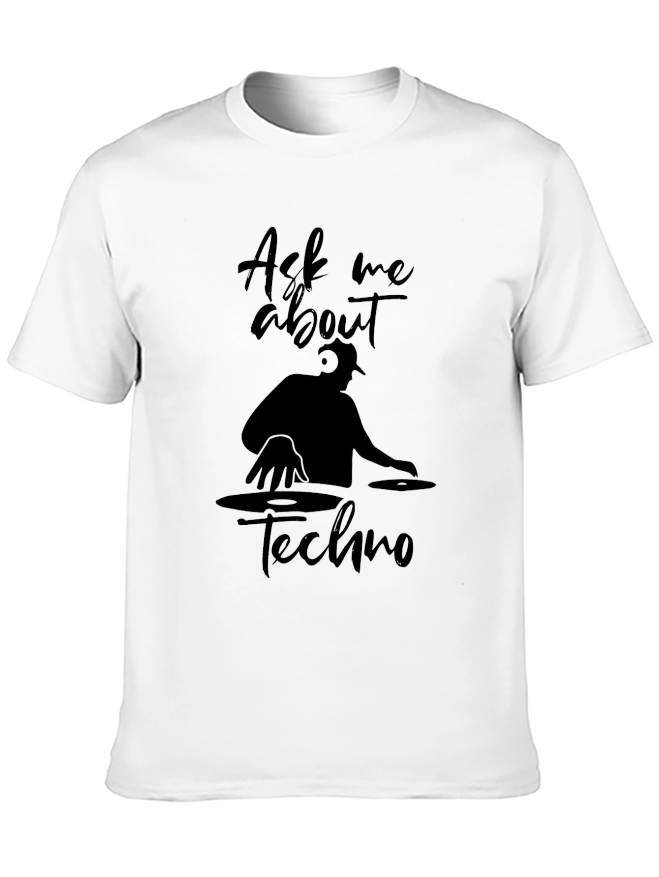 Ask Me About Techno Black T-Shirt