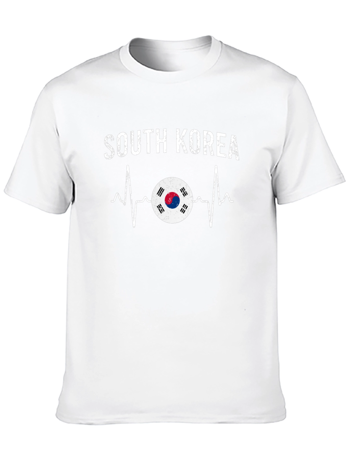 South Korea Flag Heartbeat Graphic Tee