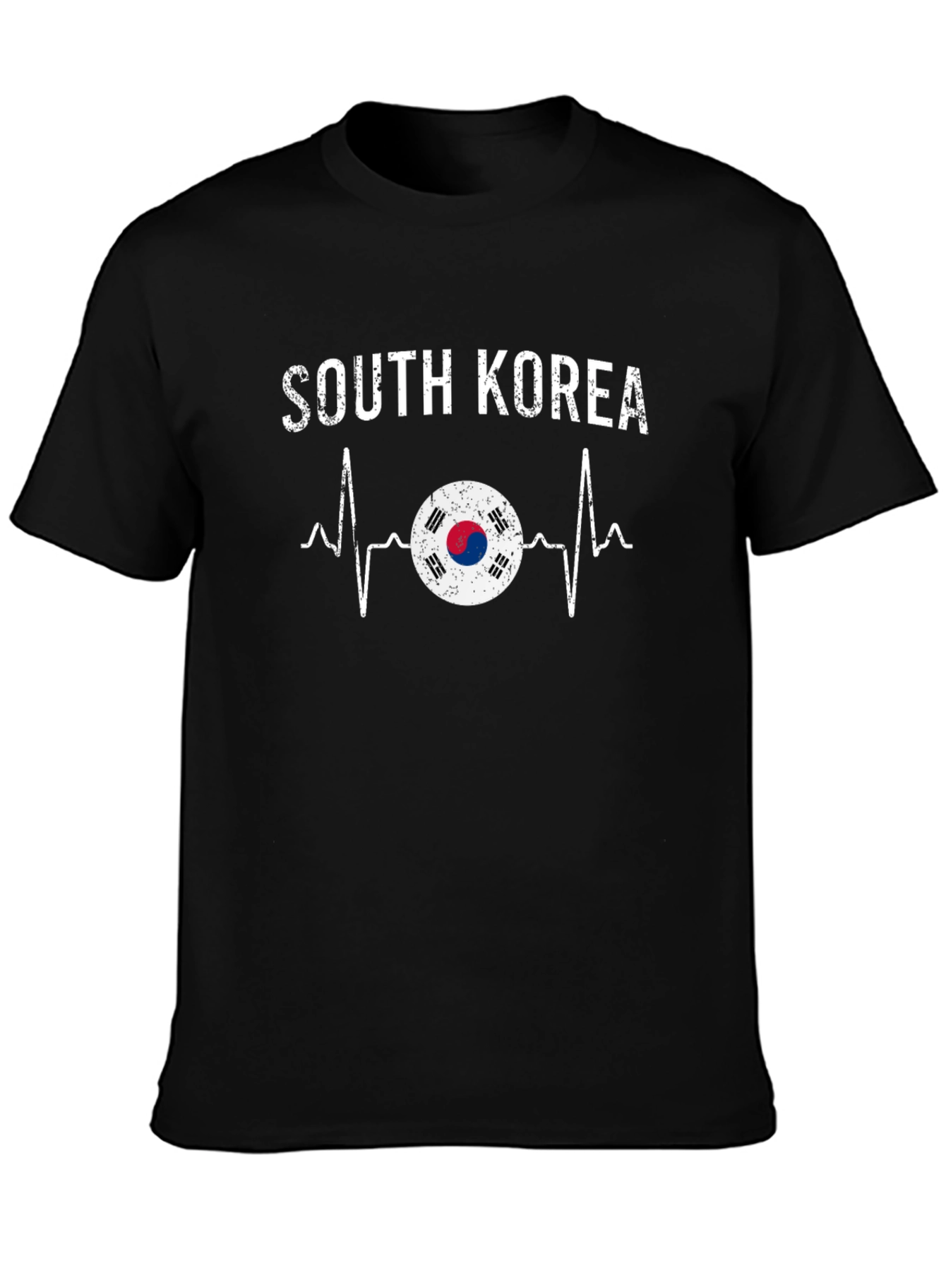 South Korea Flag Heartbeat Graphic Tee