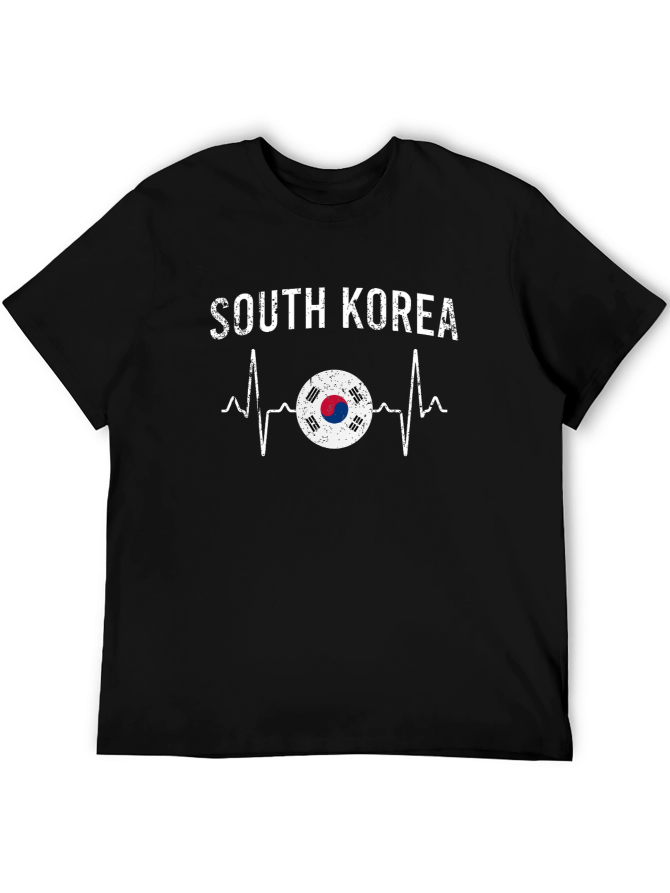 South Korea Flag Heartbeat Graphic Tee