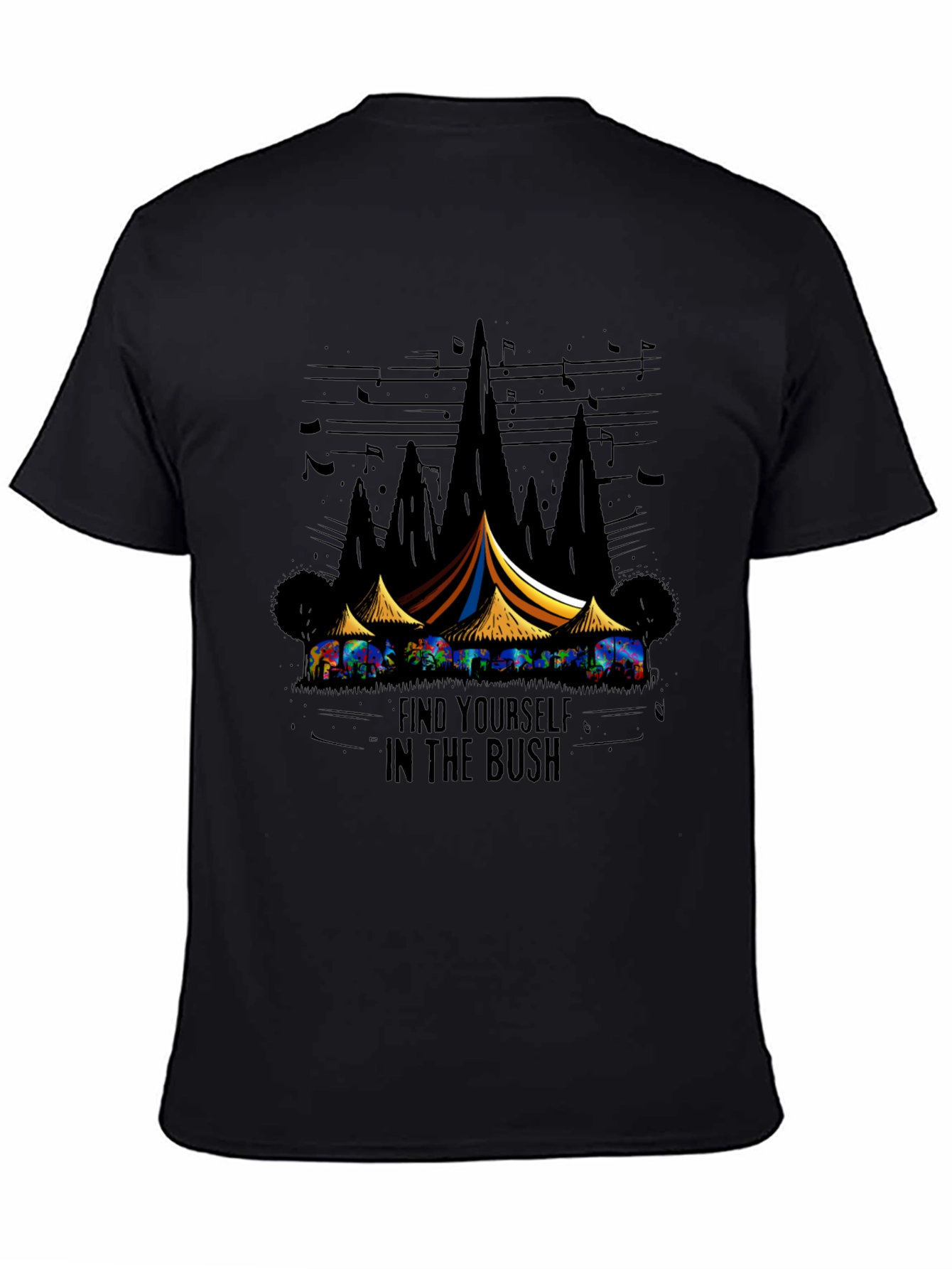 Find Yourself in the Bush Black T-Shirt