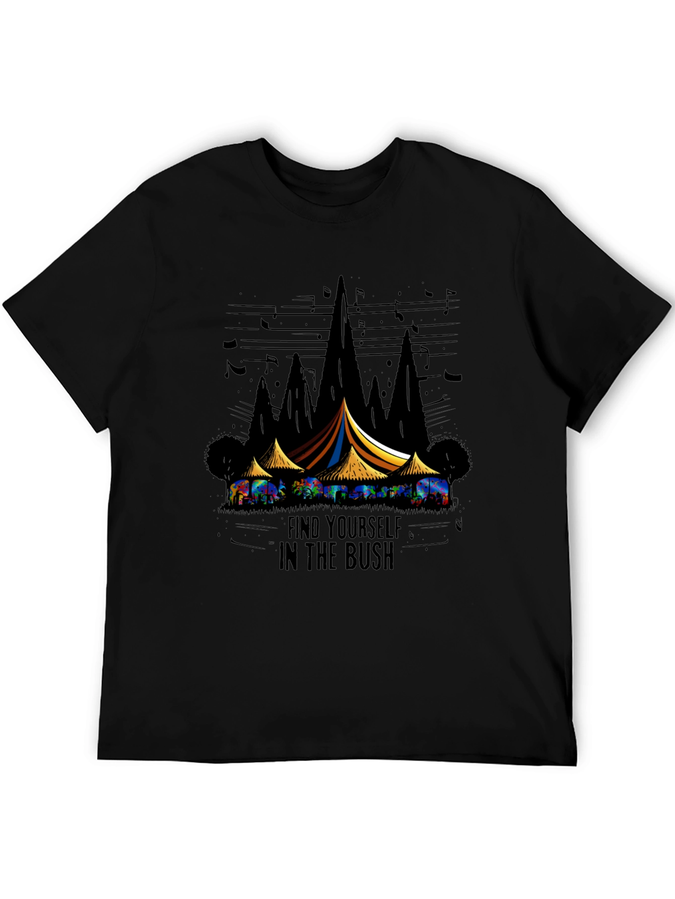 Find Yourself in the Bush Black T-Shirt