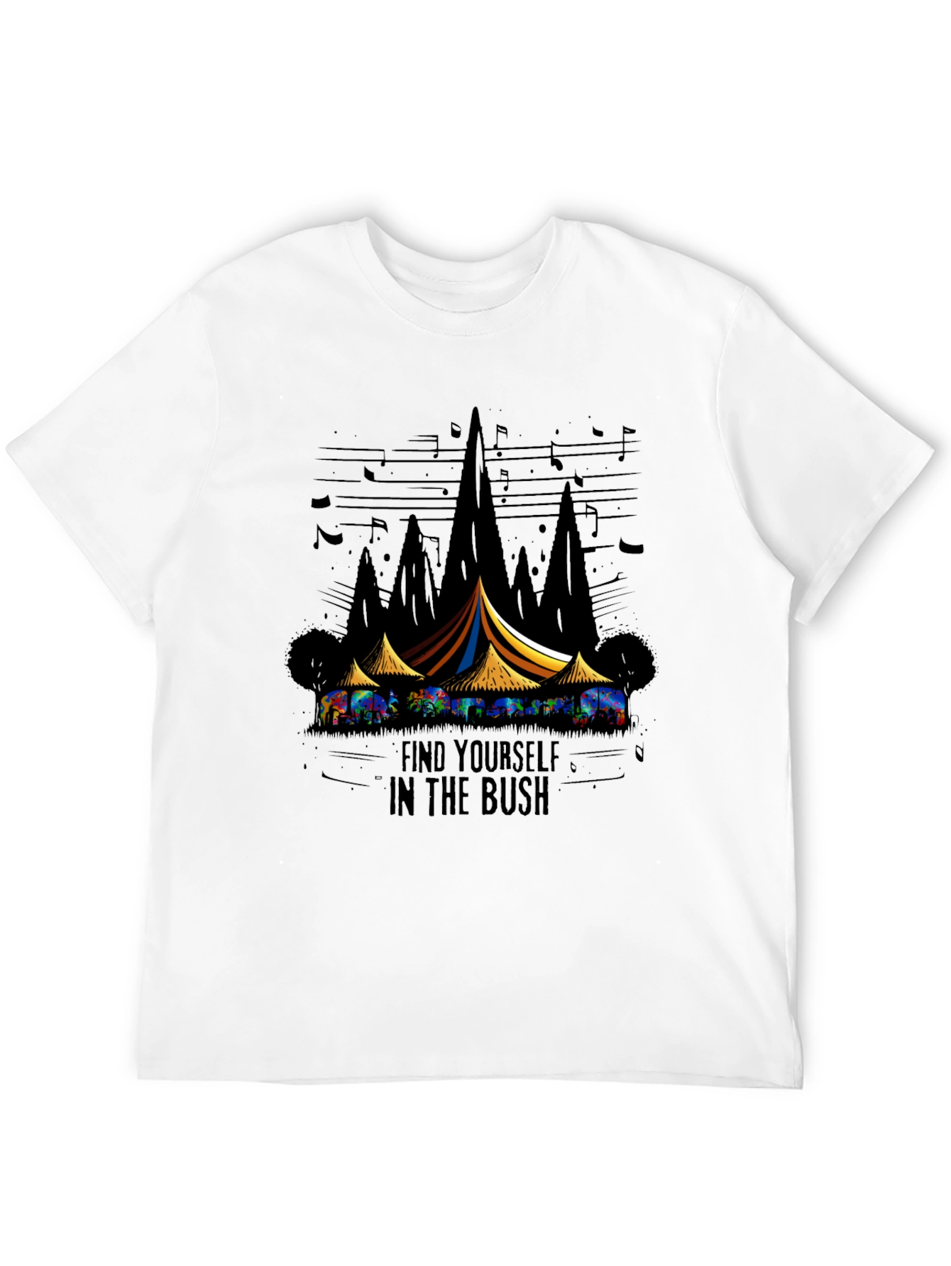 Find Yourself in the Bush Black T-Shirt