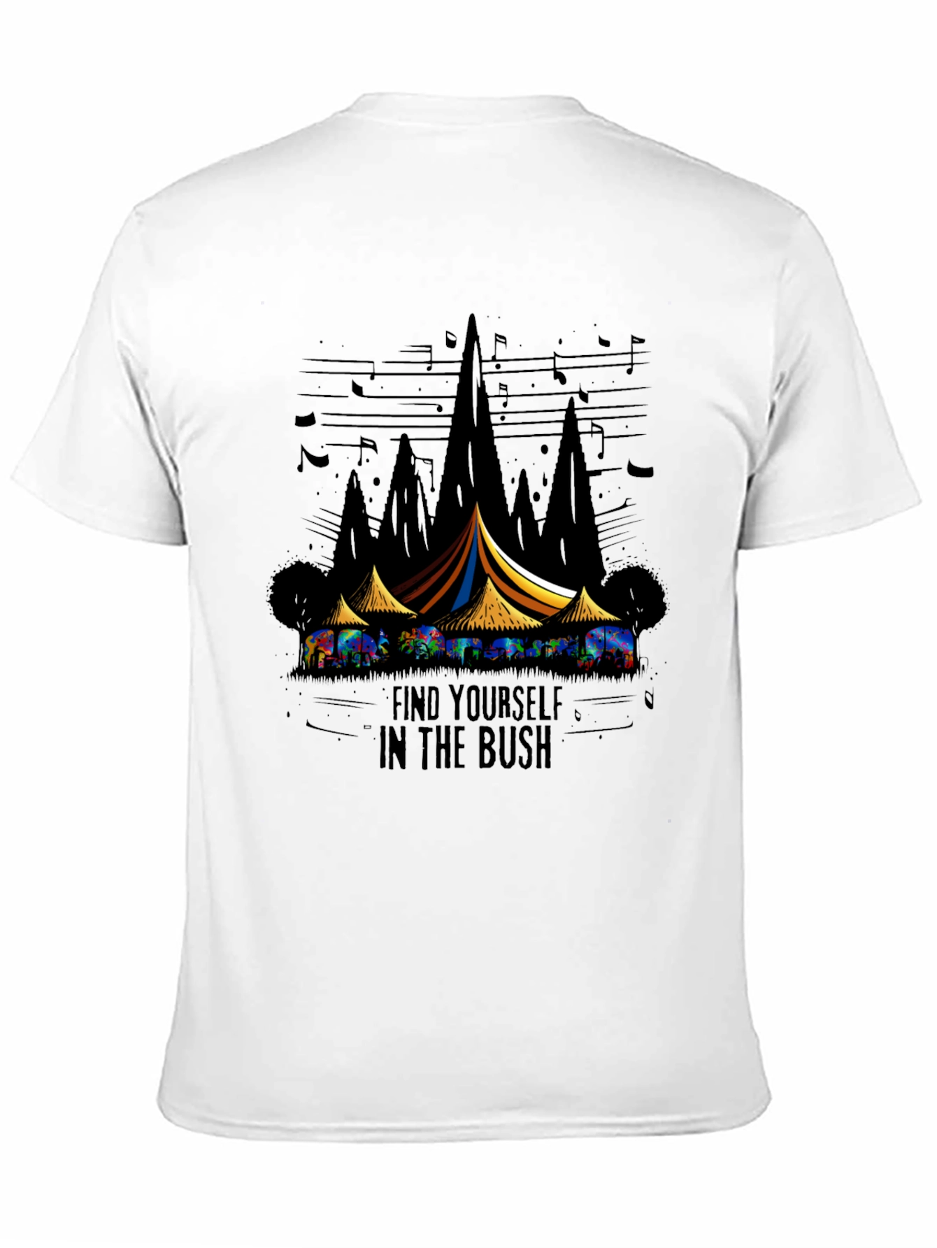 Find Yourself in the Bush Black T-Shirt