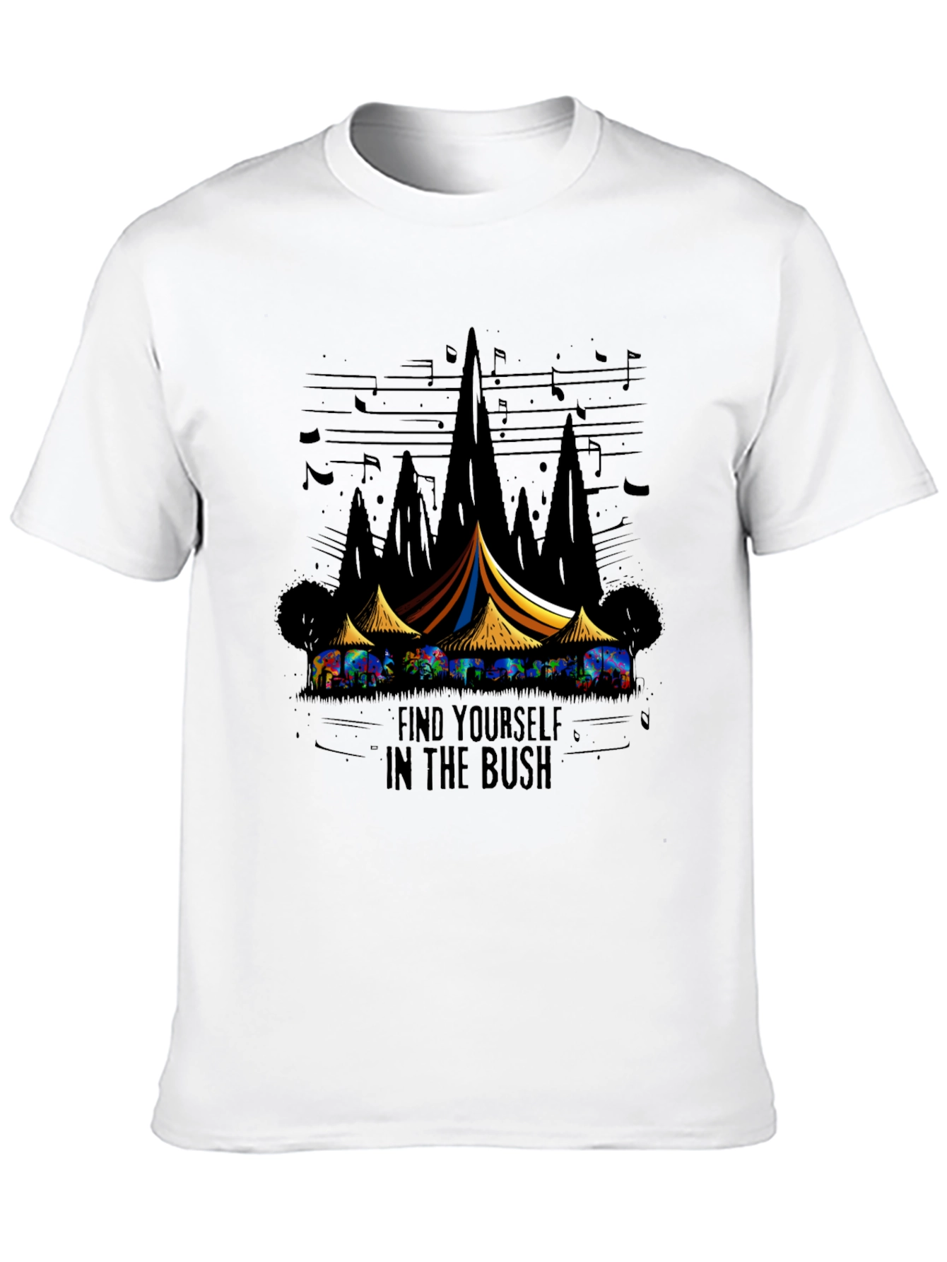 Find Yourself in the Bush Black T-Shirt