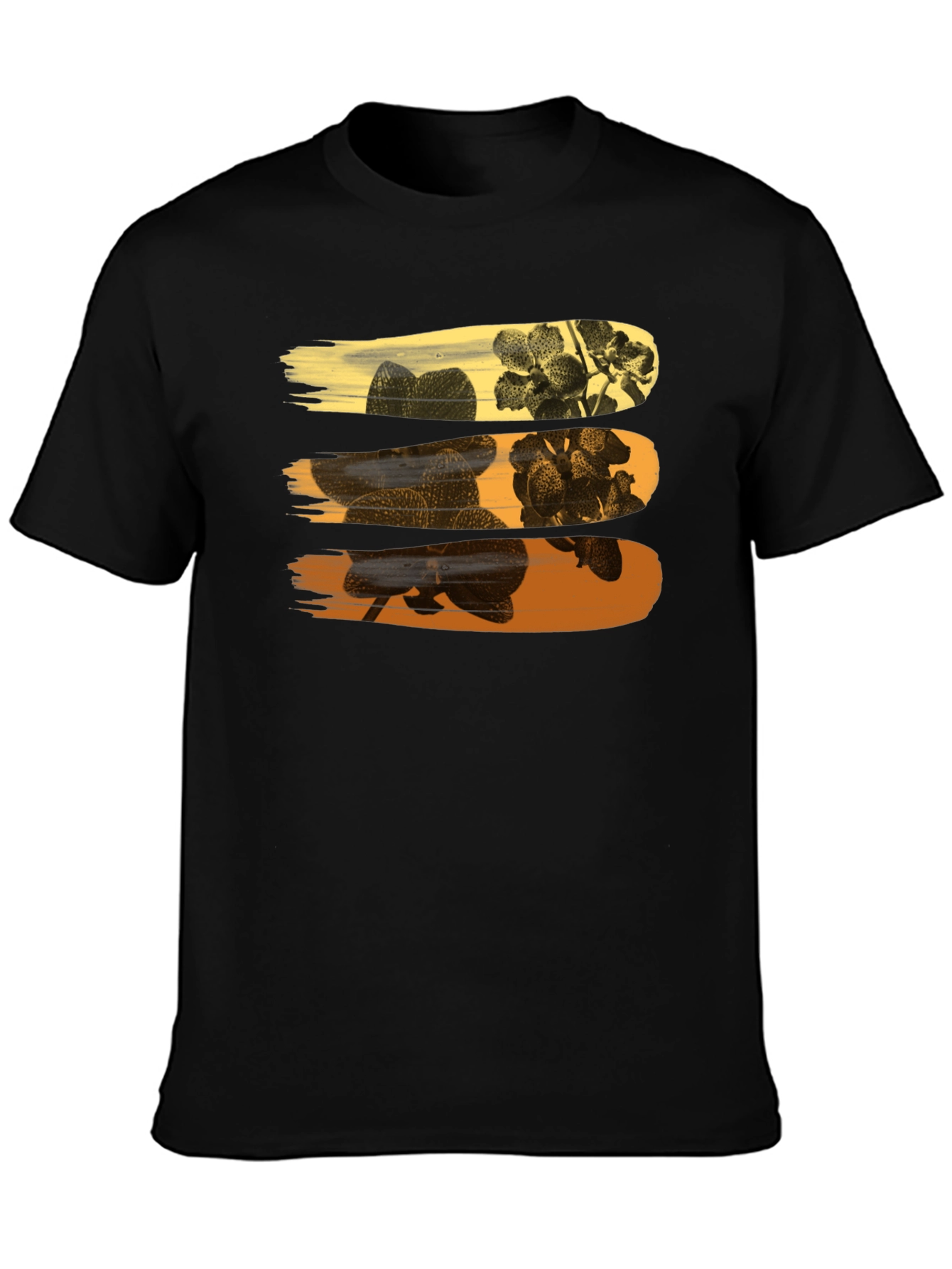 Floral Brushstroke Graphic Tee - Stylish Mens T-Shirt