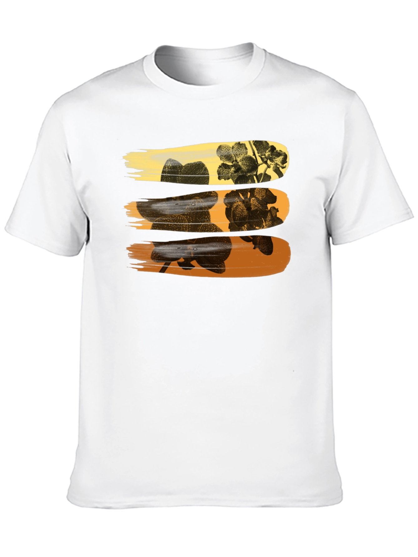 Floral Brushstroke Graphic Tee - Stylish Mens T-Shirt
