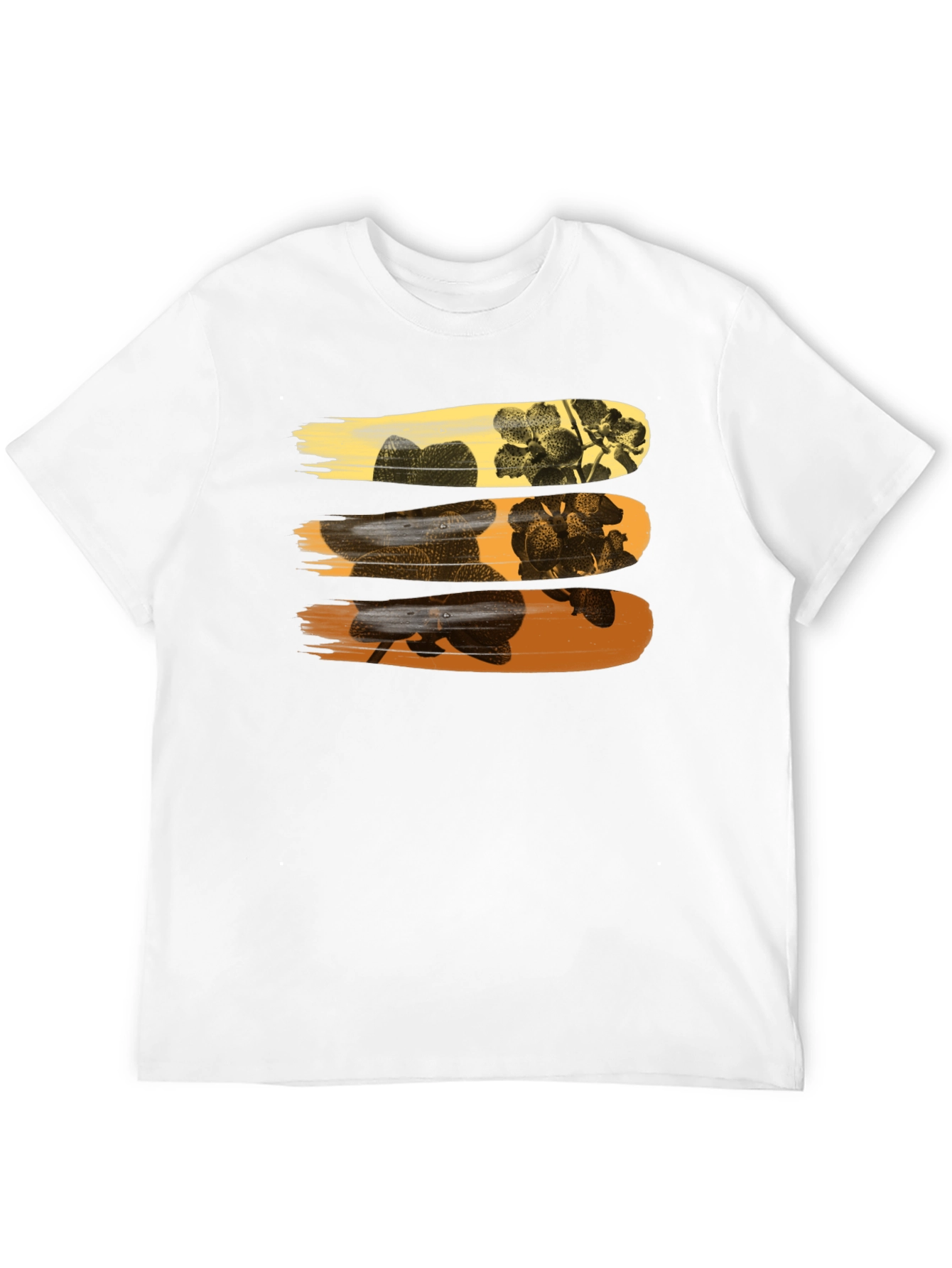 Floral Brushstroke Graphic Tee - Stylish Mens T-Shirt