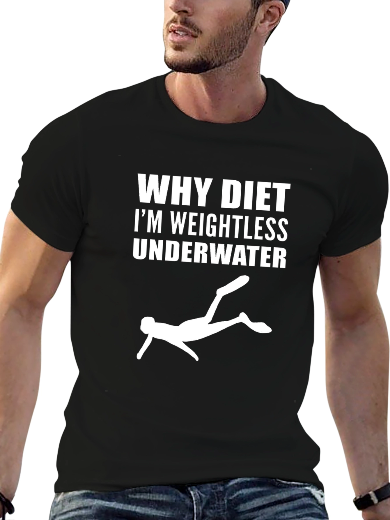 Funny Diving T-Shirt - Why Diet Im Weightless
