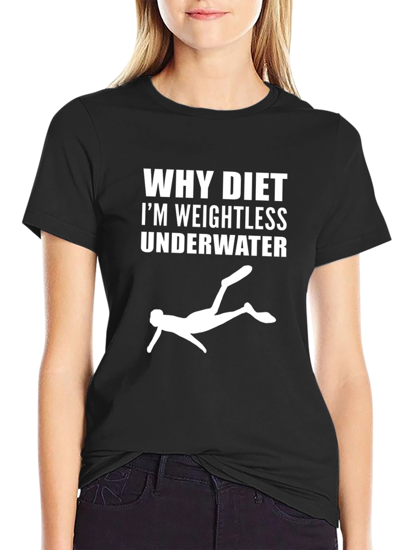 Funny Diving T-Shirt - Why Diet Im Weightless