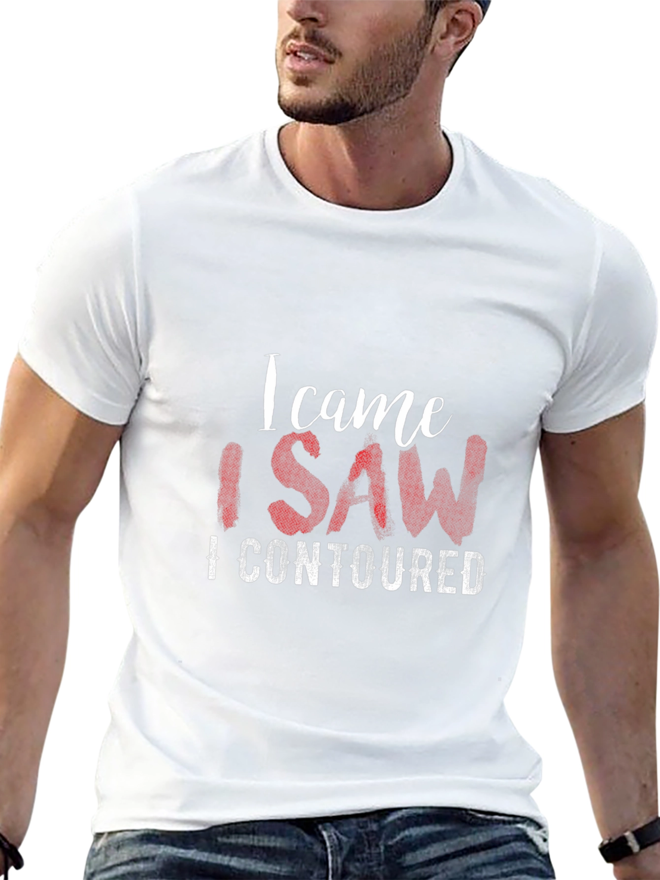 I Came I Saw I Contoured Graphic T-Shirt
