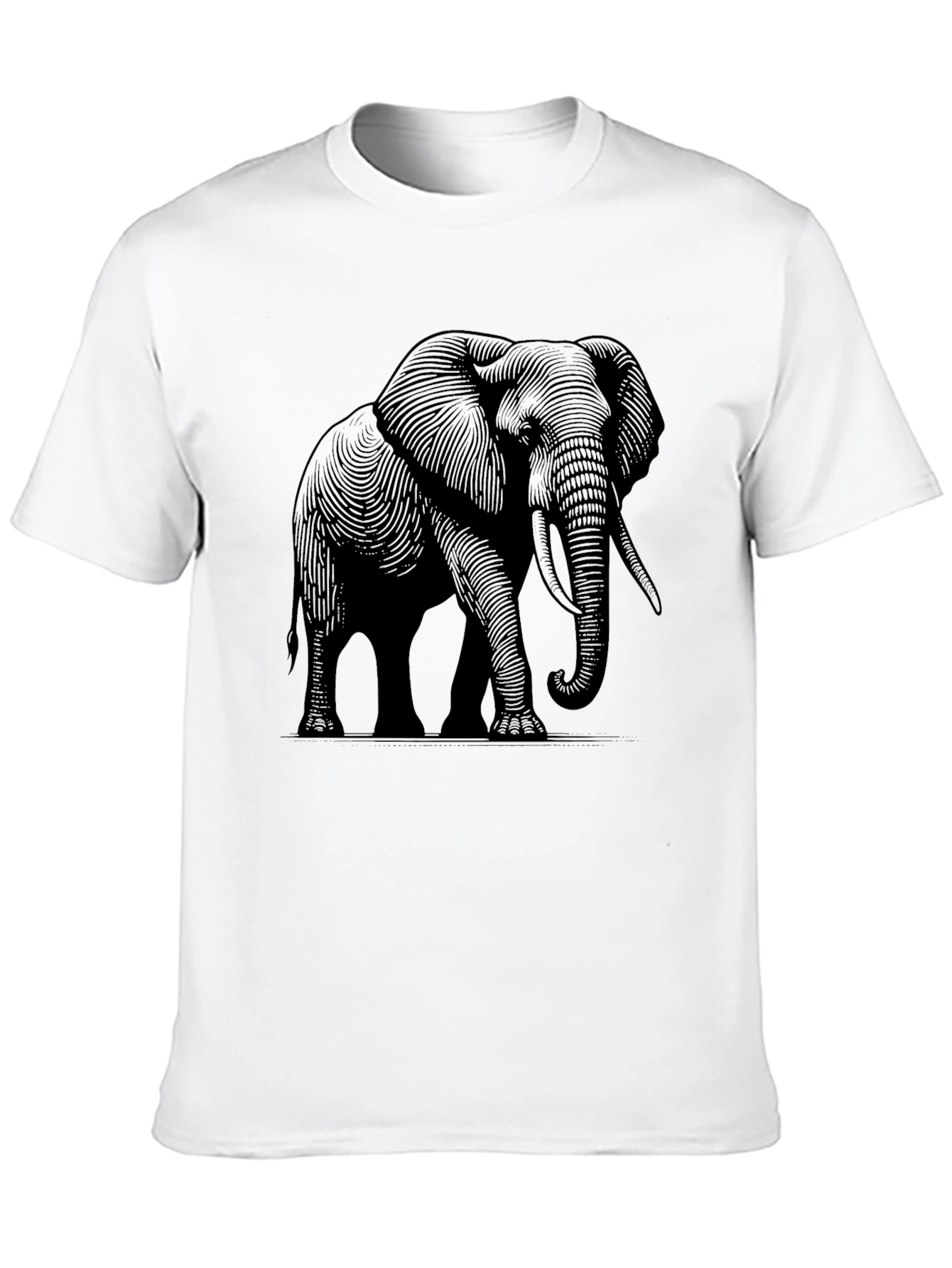 Elephant Graphic Tee - Stylish Black Cotton T-Shirt