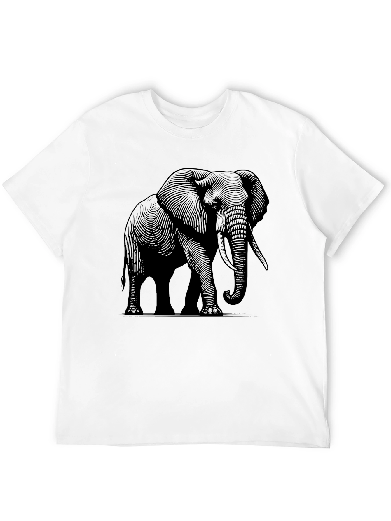 Elephant Graphic Tee - Stylish Black Cotton T-Shirt