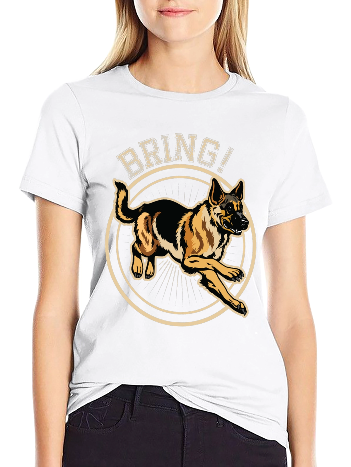German Shepherd Bring T-Shirt - Dog Lover Tee