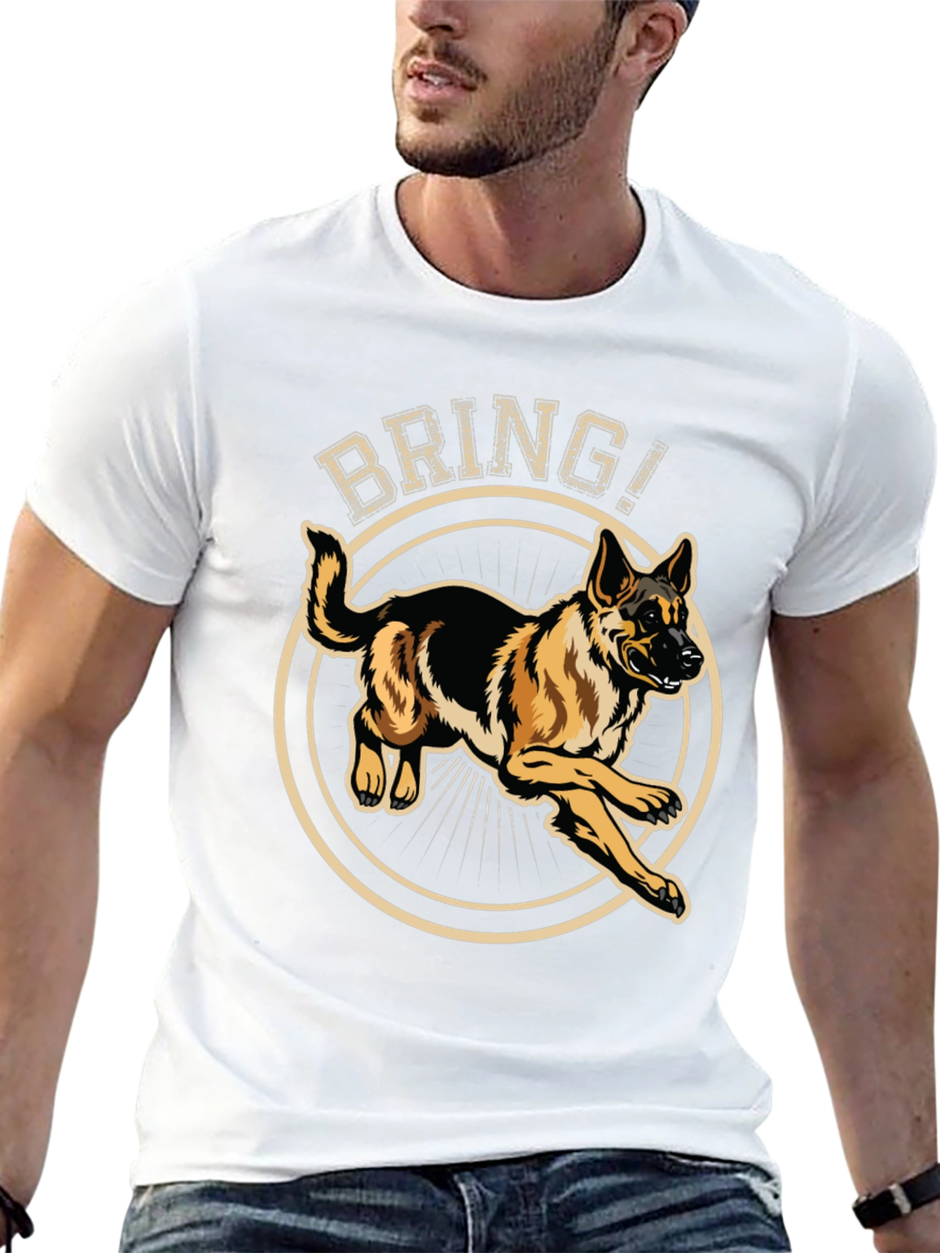 German Shepherd Bring T-Shirt - Dog Lover Tee
