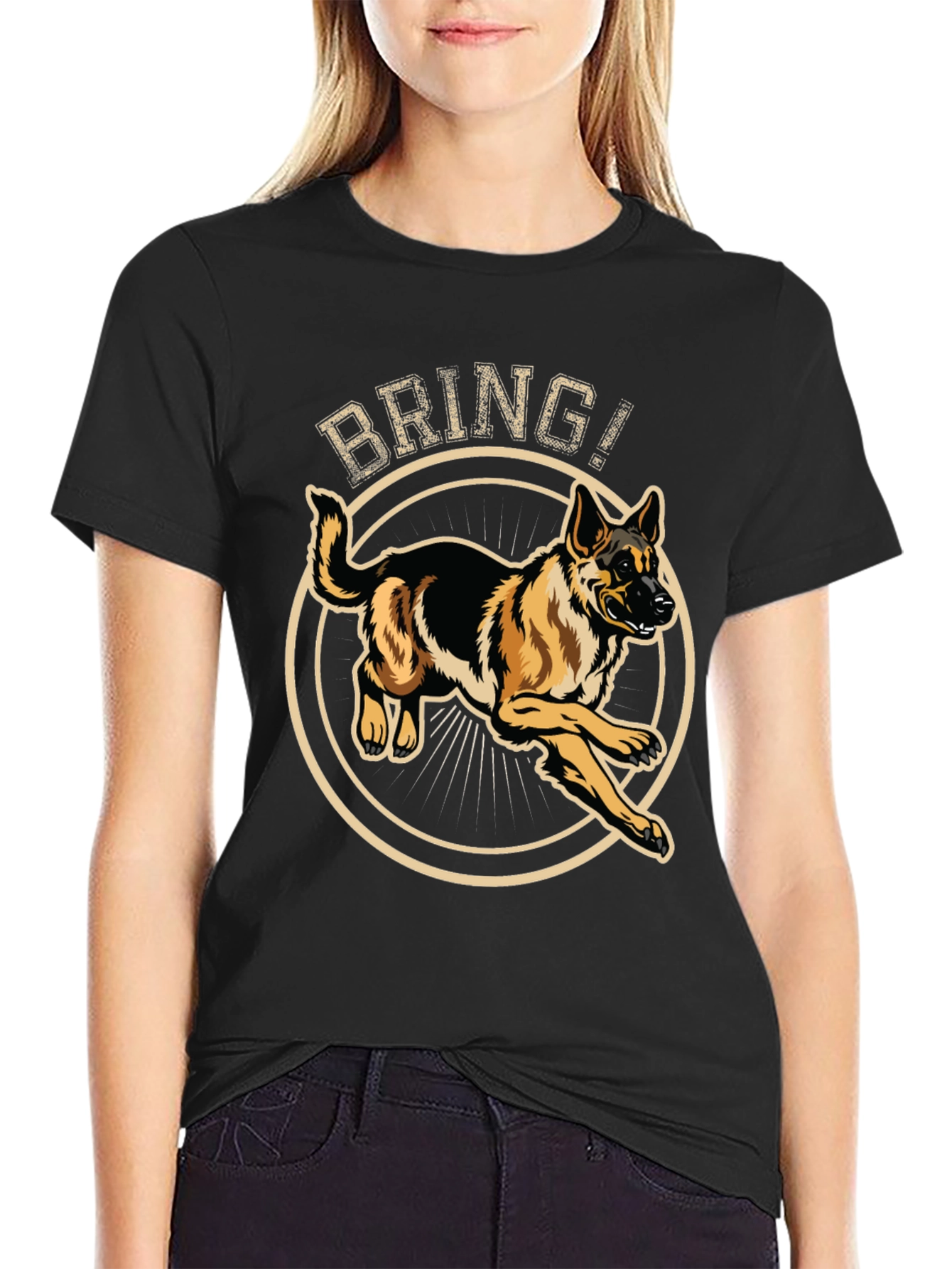 German Shepherd Bring T-Shirt - Dog Lover Tee