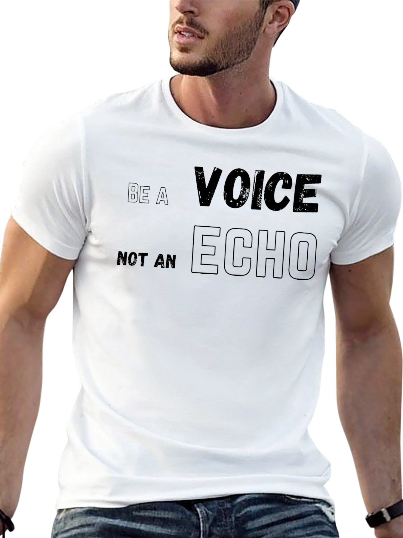 Be A Voice Not An Echo Black T-Shirt