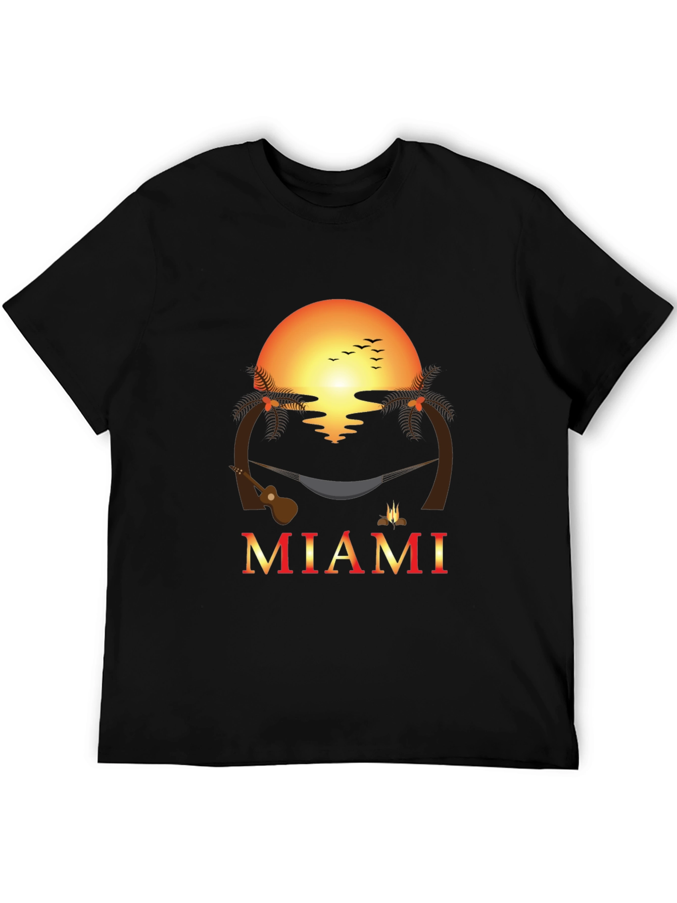 Miami Sunset Graphic T-Shirt - Tropical Getaway Vibes