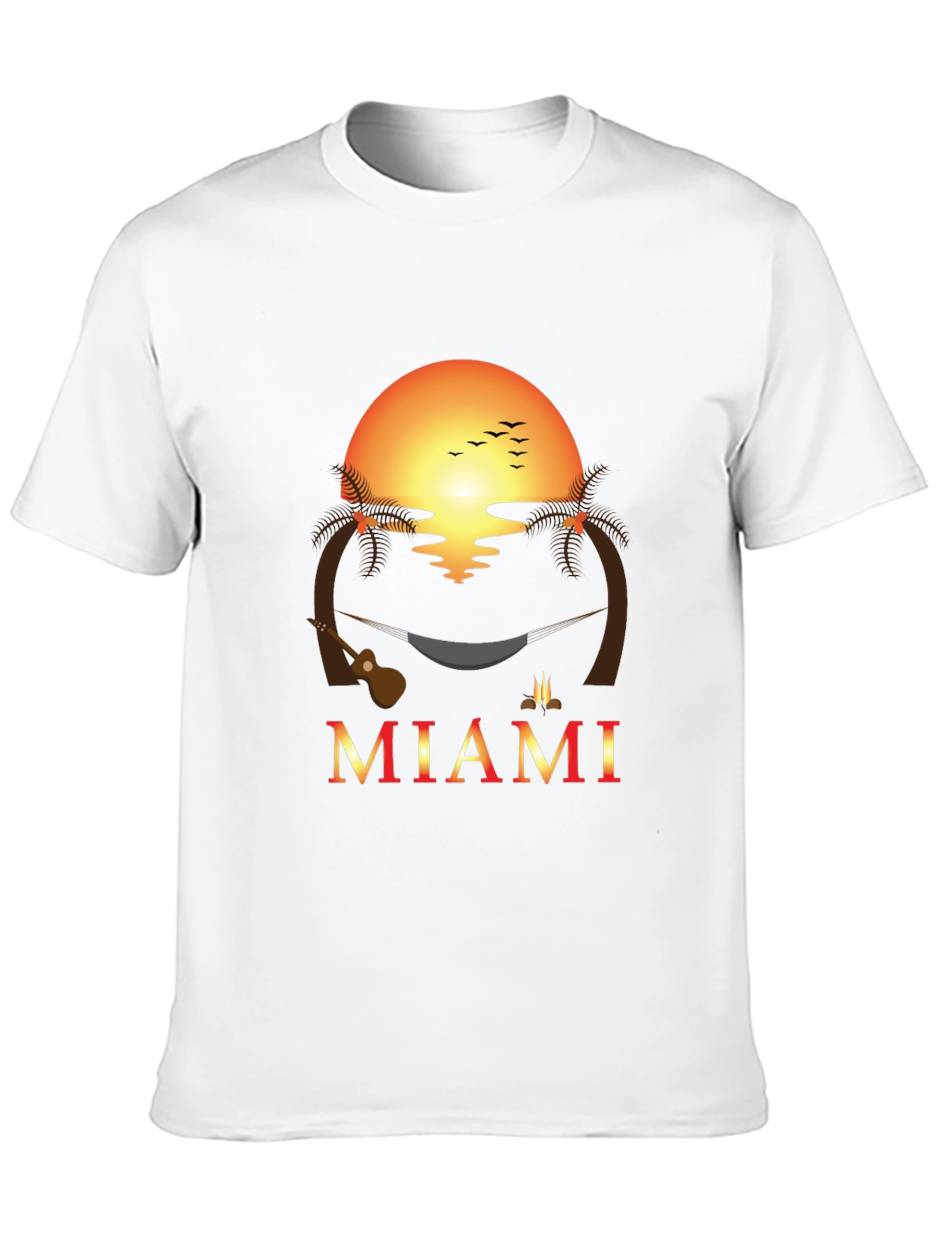 Miami Sunset Graphic T-Shirt - Tropical Getaway Vibes