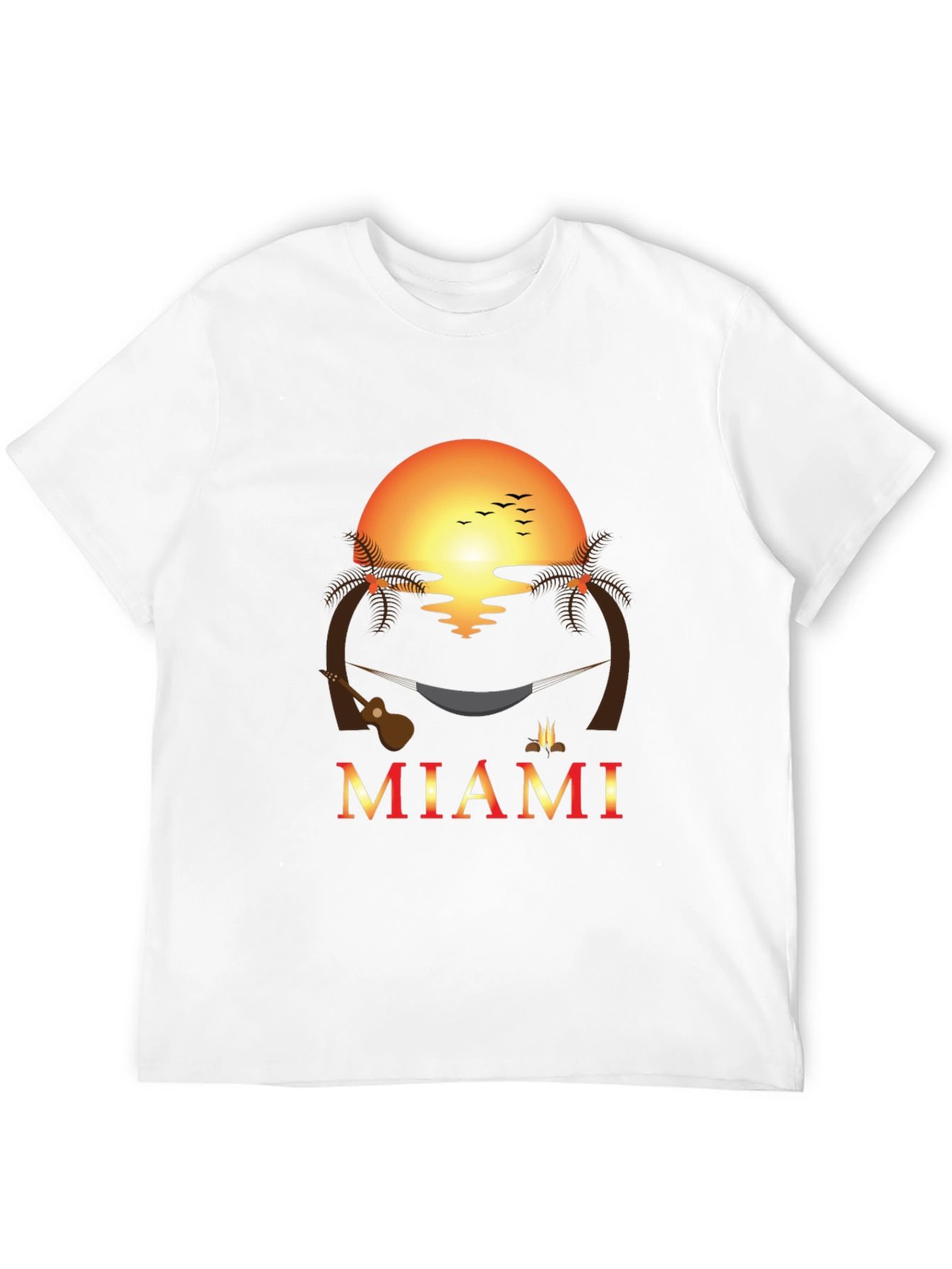 Miami Sunset Graphic T-Shirt - Tropical Getaway Vibes