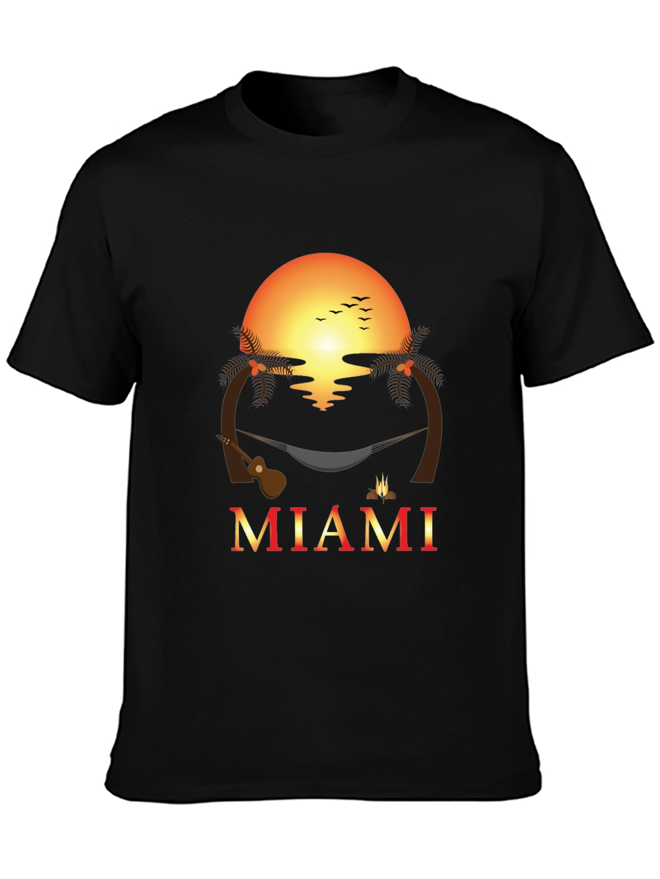 Miami Sunset Graphic T-Shirt - Tropical Getaway Vibes
