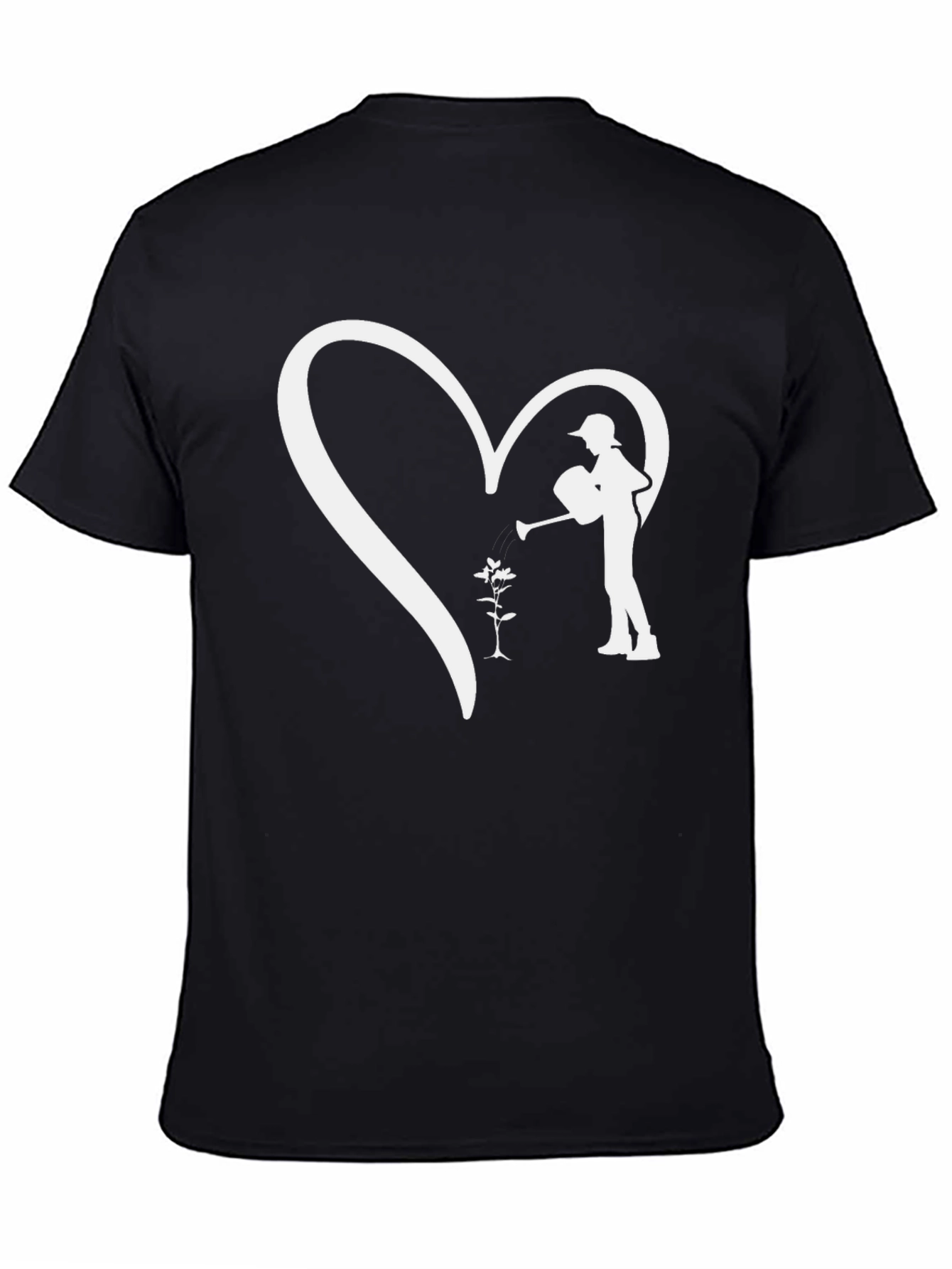 Heart Gardener T-Shirt - Black Graphic Tee