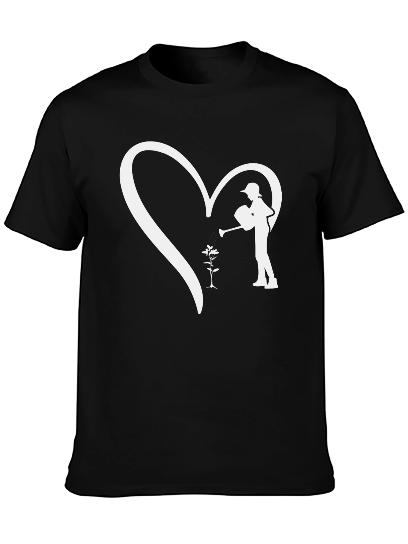 Heart Gardener T-Shirt - Black Graphic Tee