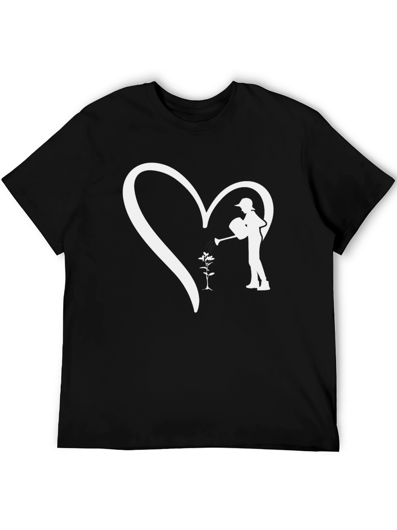 Heart Gardener T-Shirt - Black Graphic Tee