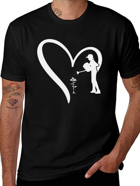Heart Gardener T-Shirt - Black Graphic Tee