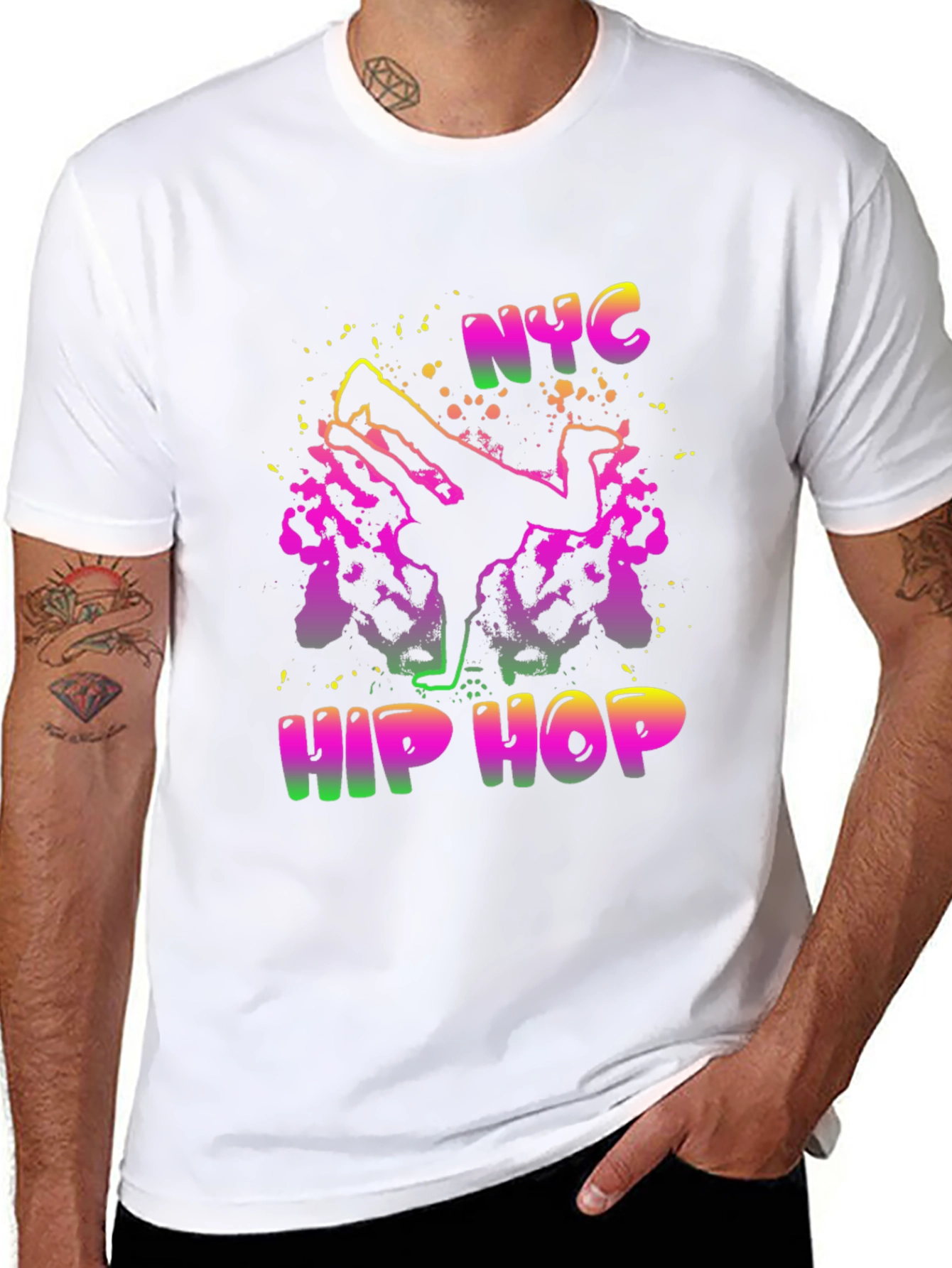 NYC Hip Hop Graphic Black T-Shirt
